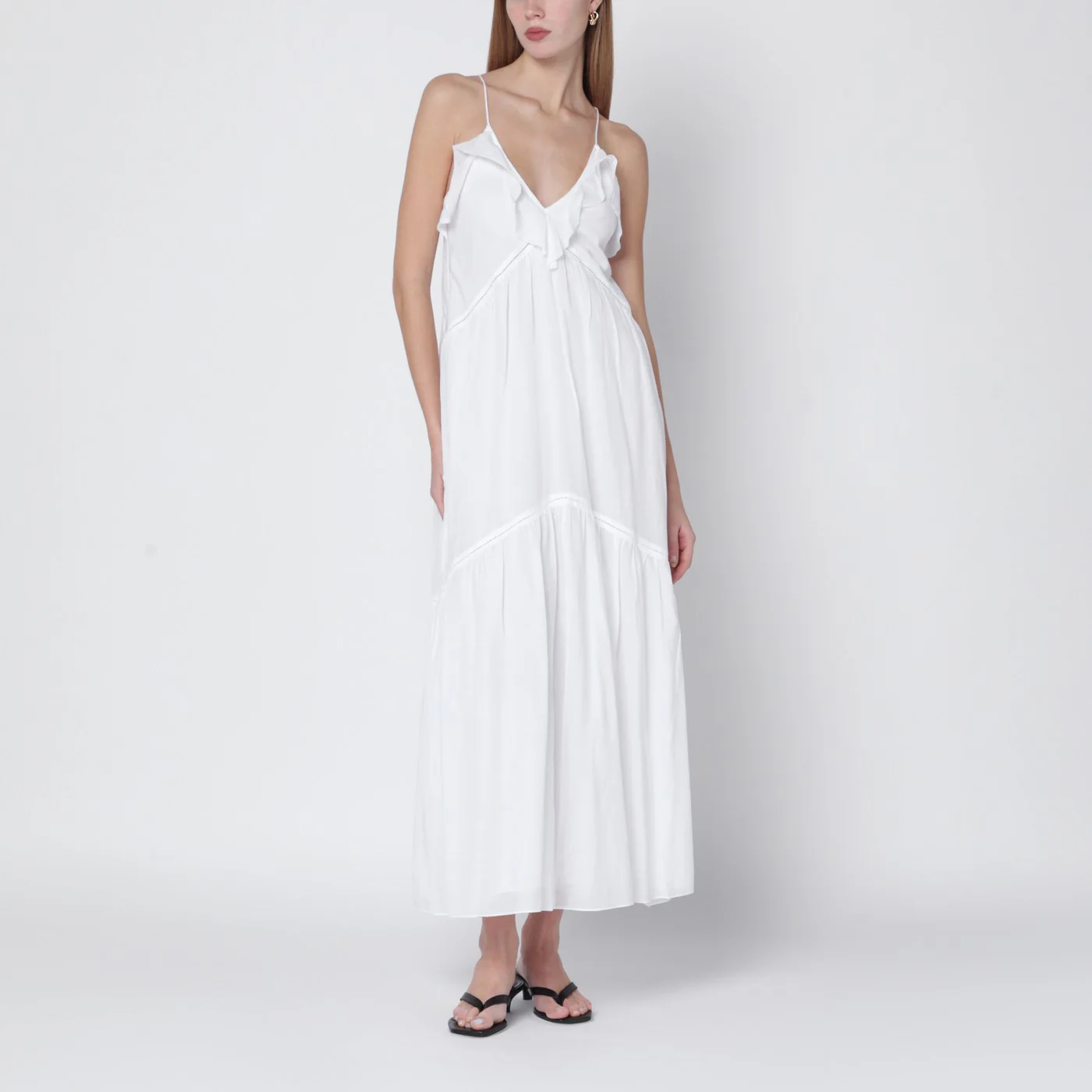 ISABEL MARANT Étoile White Vasma cotton-voile dress