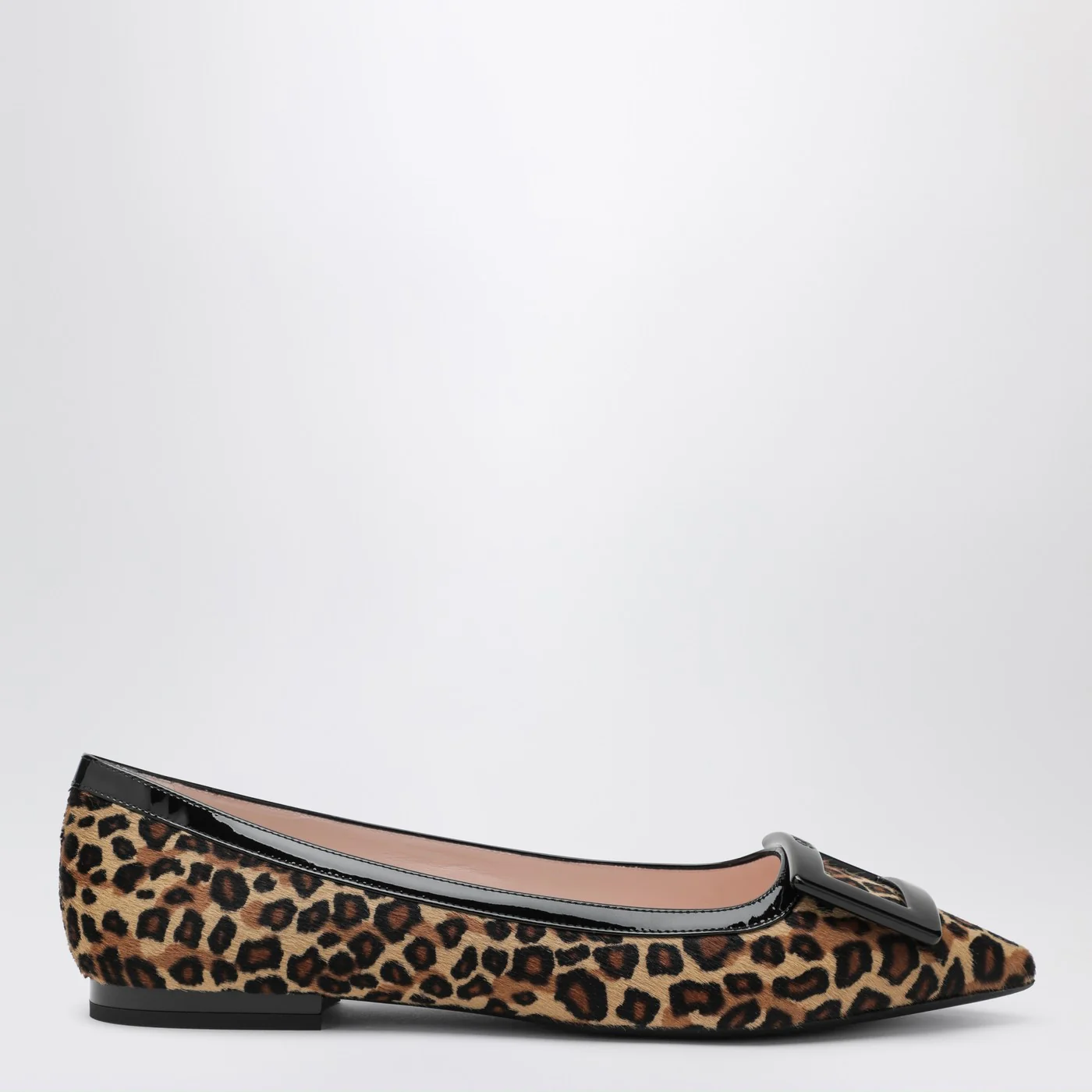 ROGER VIVIER Gommettine ballerina leopard print pony skin