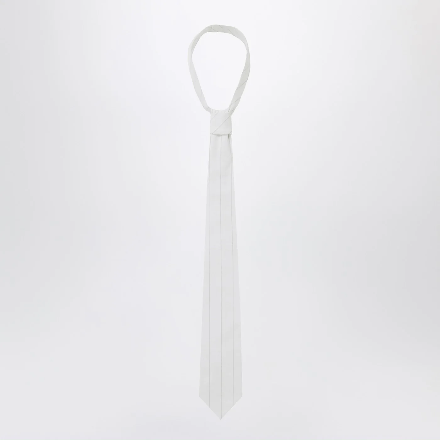 1989 STUDIO White striped tie