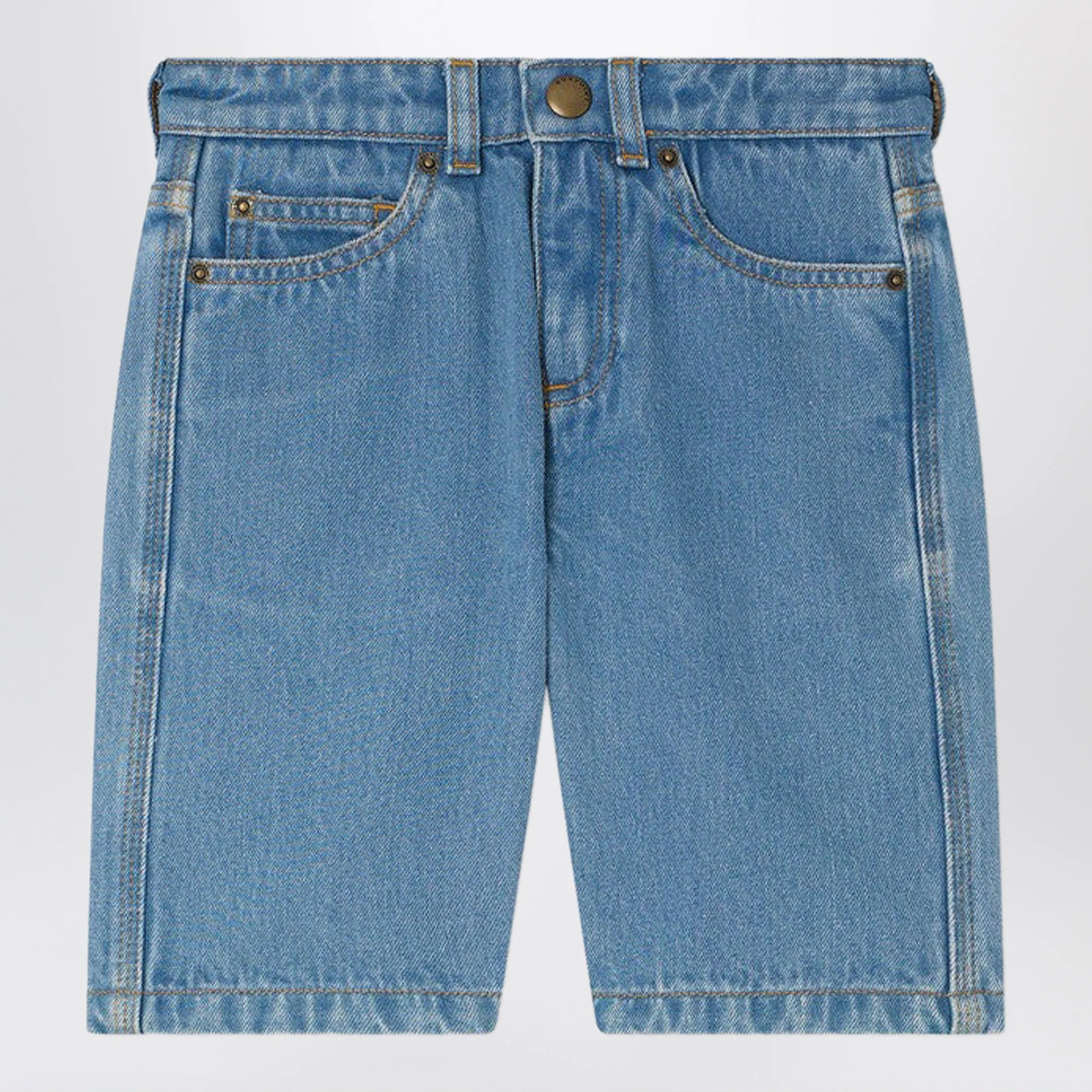 Bonpoint Elvio blue denim bermuda shorts