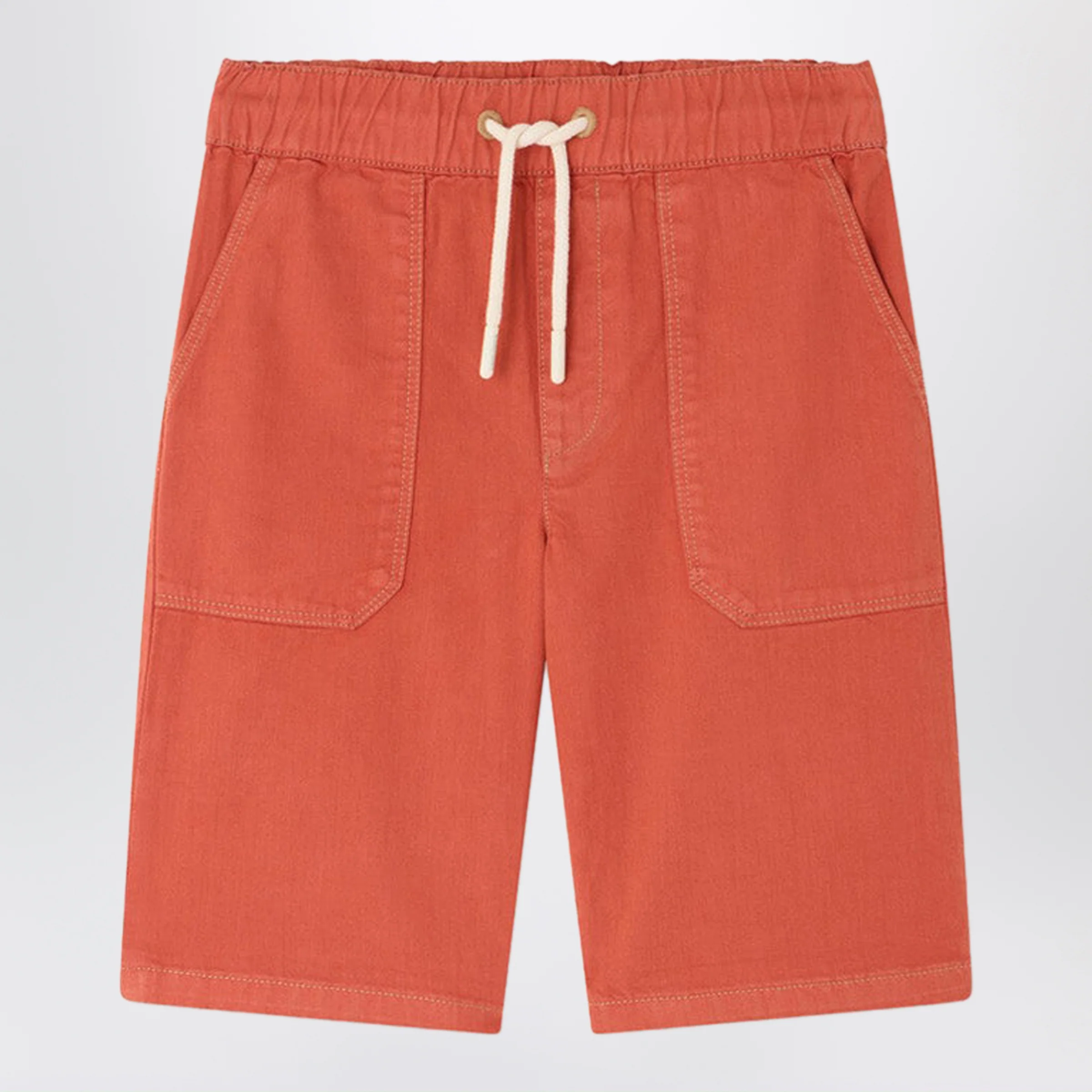 Bonpoint Syl grenadine red bermuda shorts