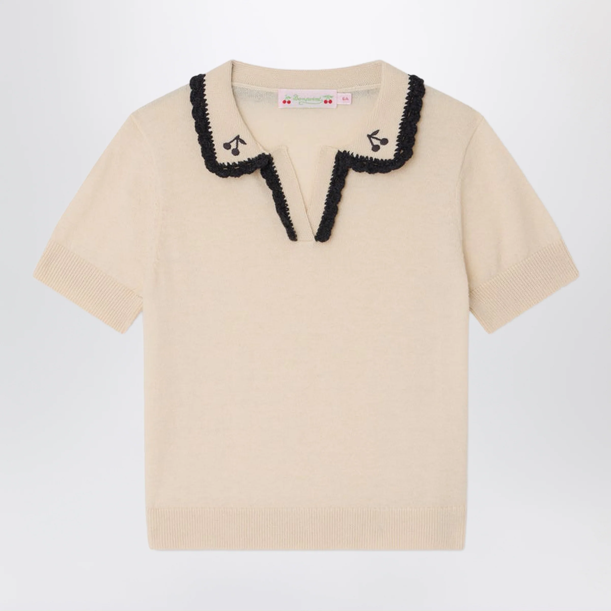 Bonpoint Lisette écru wool and cotton blend sweater