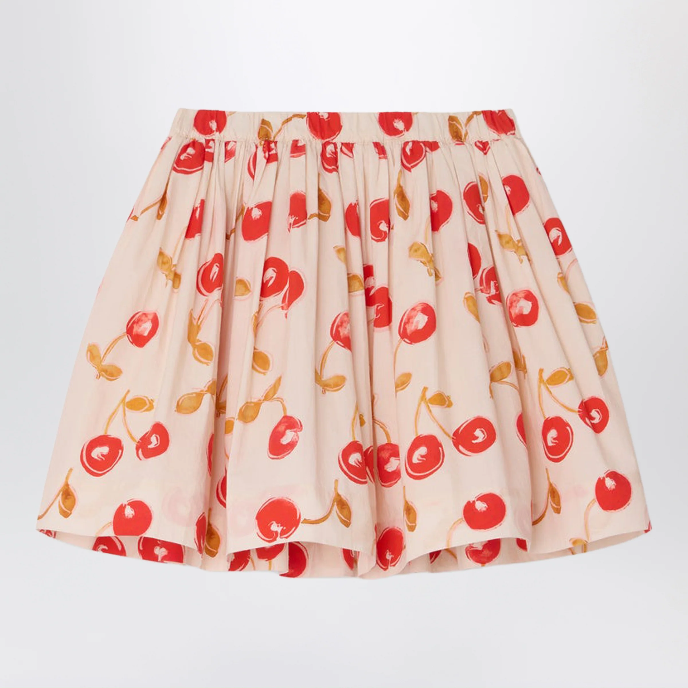 Bonpoint Suzon écru skirt with cherry print