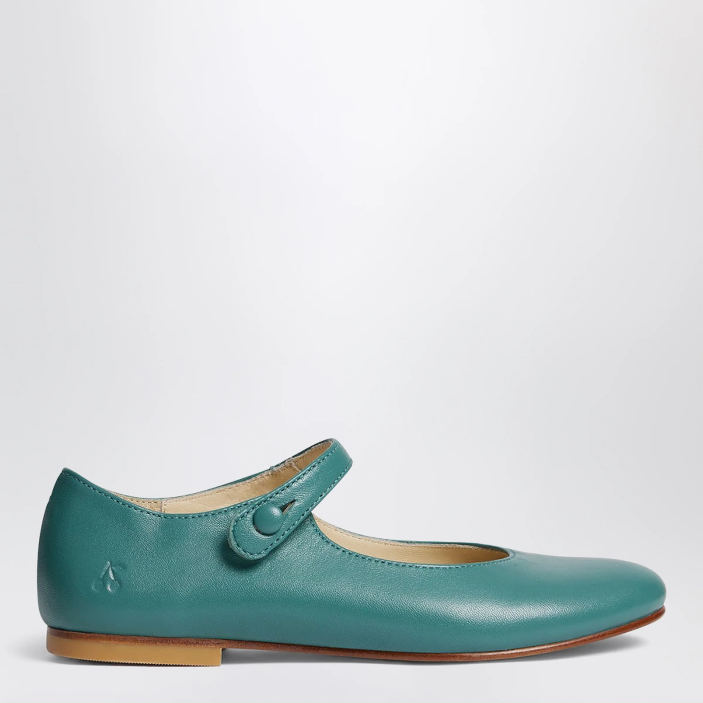 Bonpoint Ella ballet flats in slate green leather