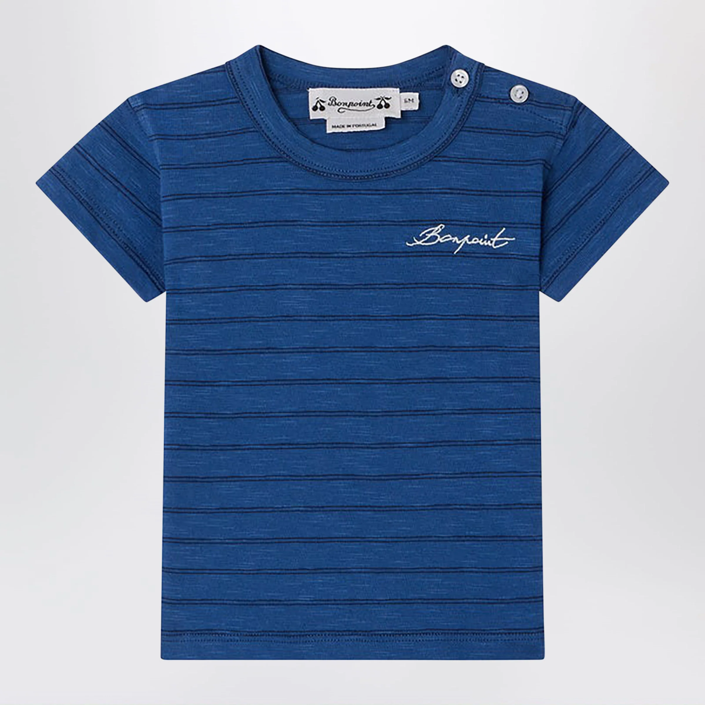 Bonpoint Tom blue striped T-shirt