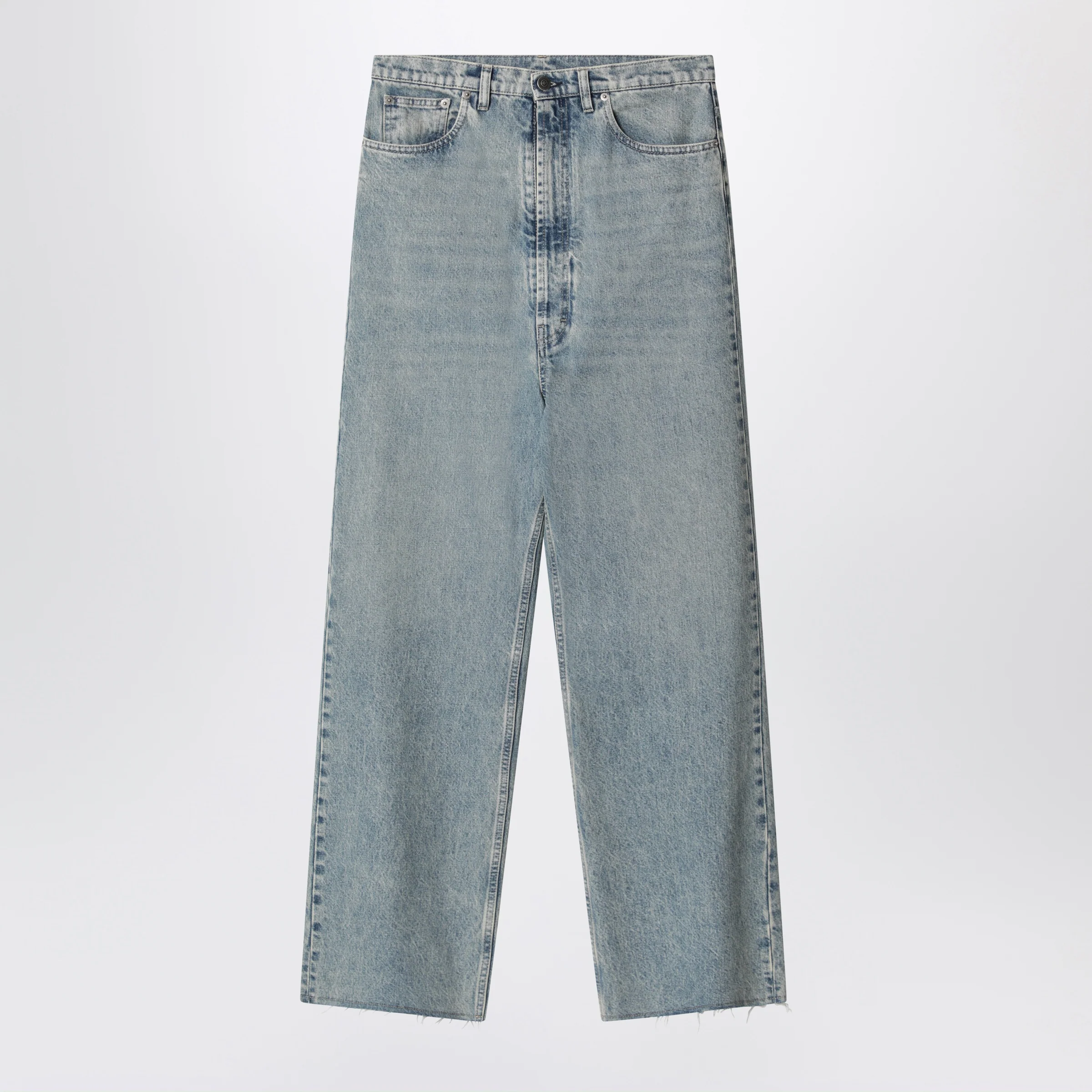 Maison Margiela Wide-leg jeans in cotton in ice blue