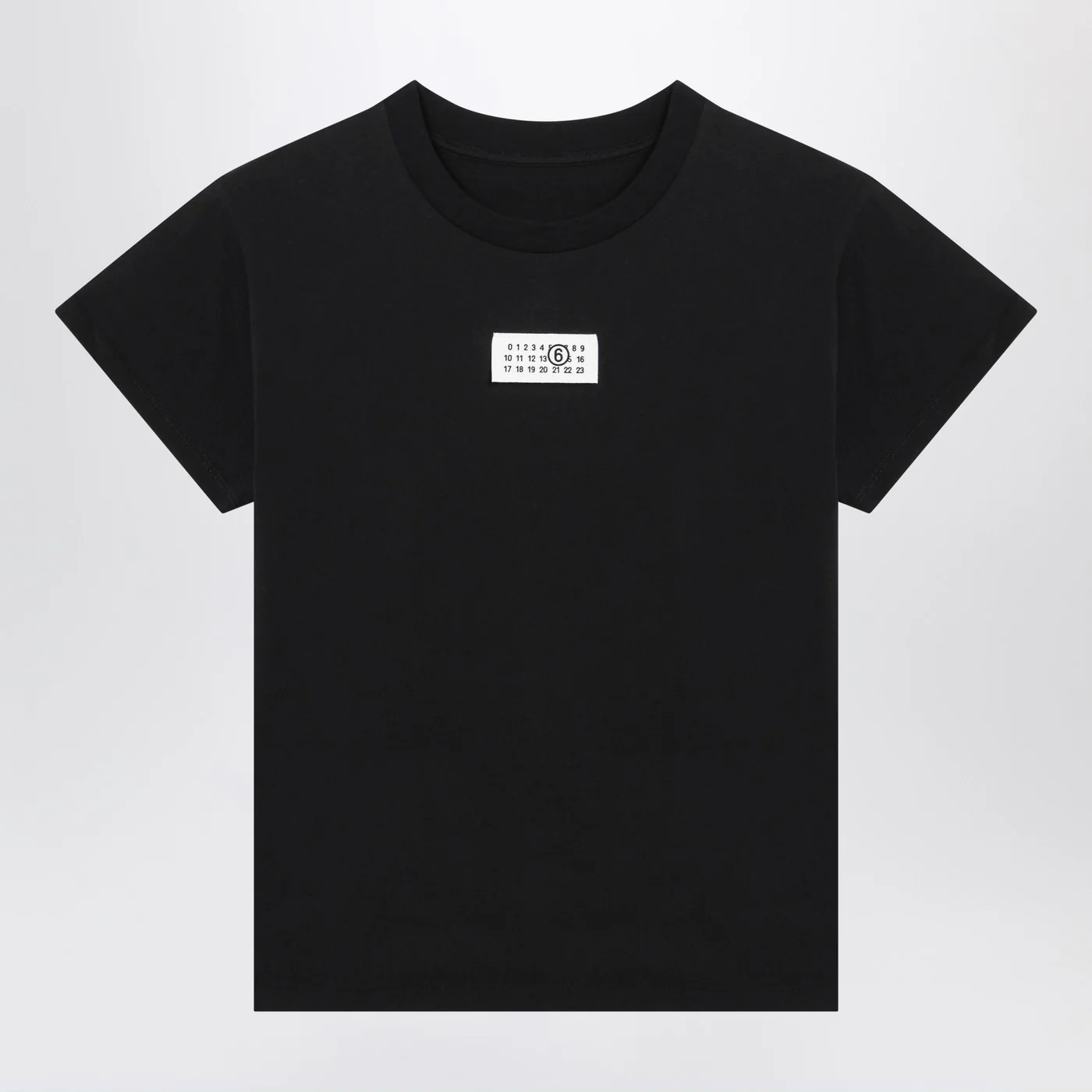 MM6 Maison Margiela Black T-shirt with Numeric Signature patch