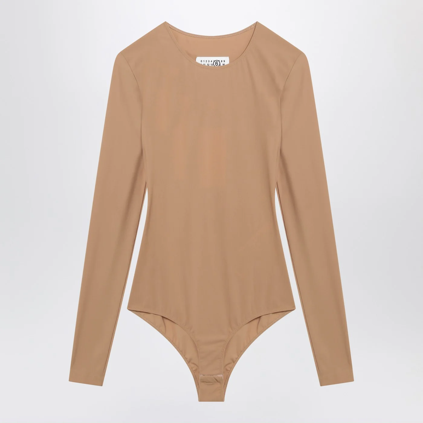 MM6 Maison Margiela Skin-tone bodysuit in lycra jersey