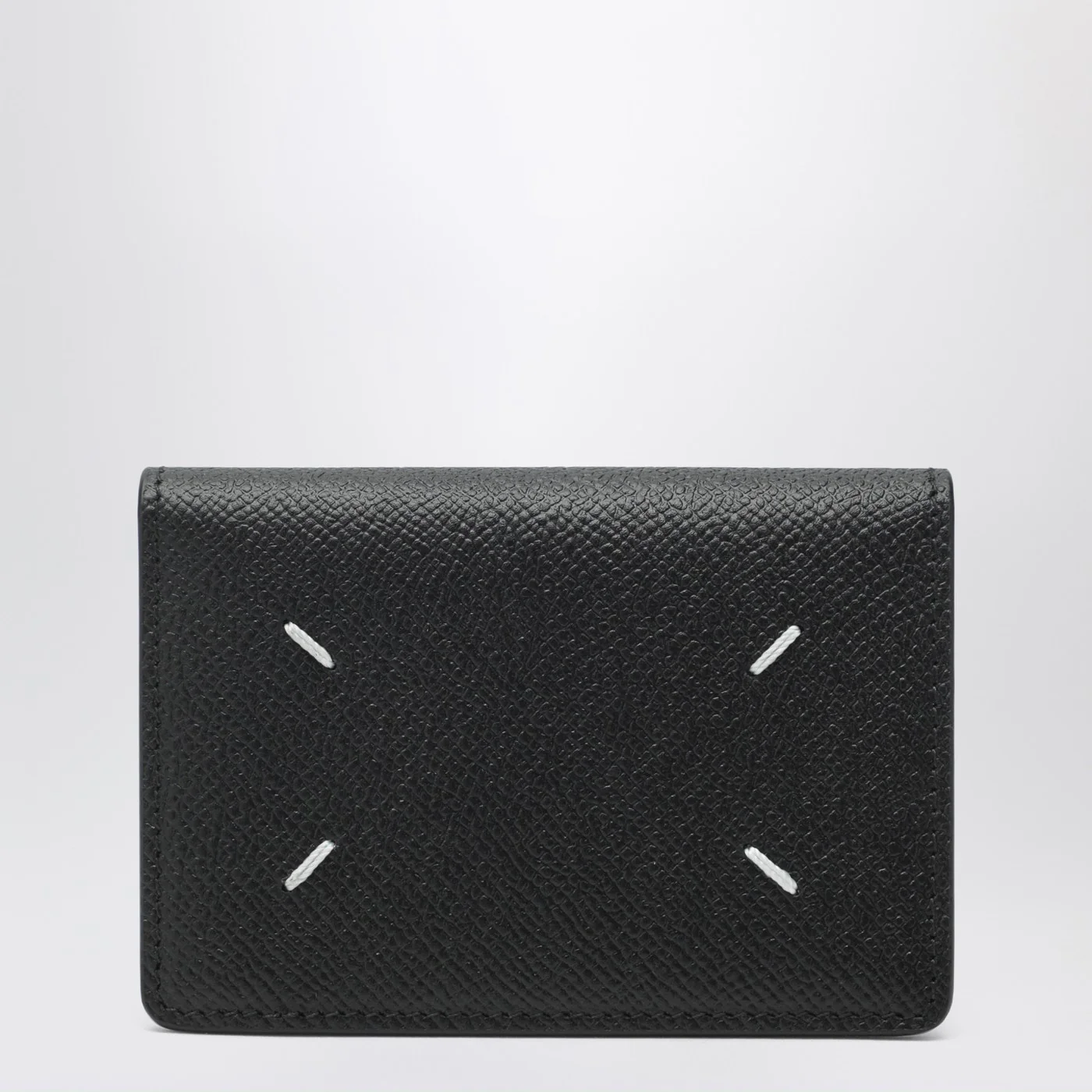 Maison Margiela Black leather credit card holder