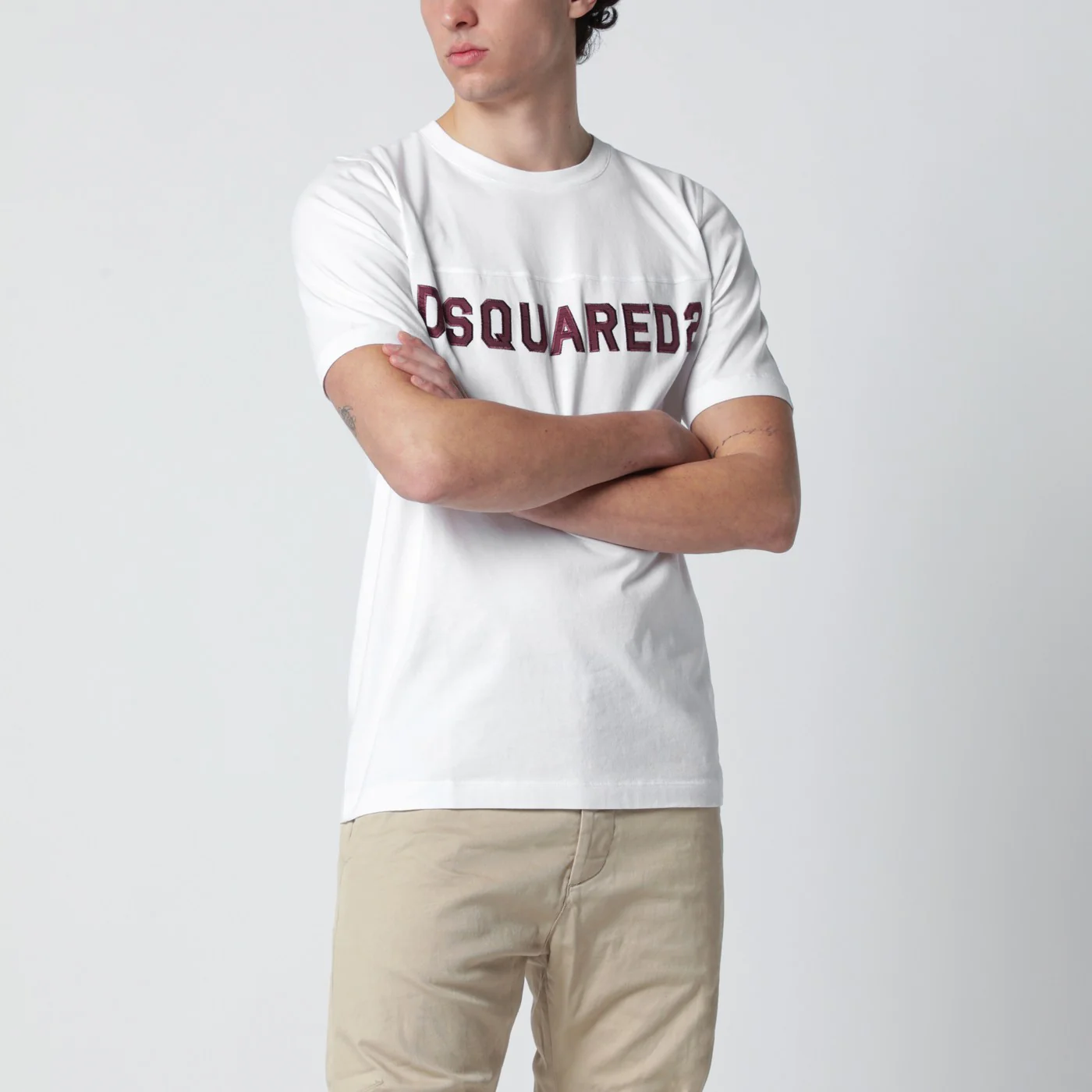 Dsquared2 White T-shirt with logo embroidery