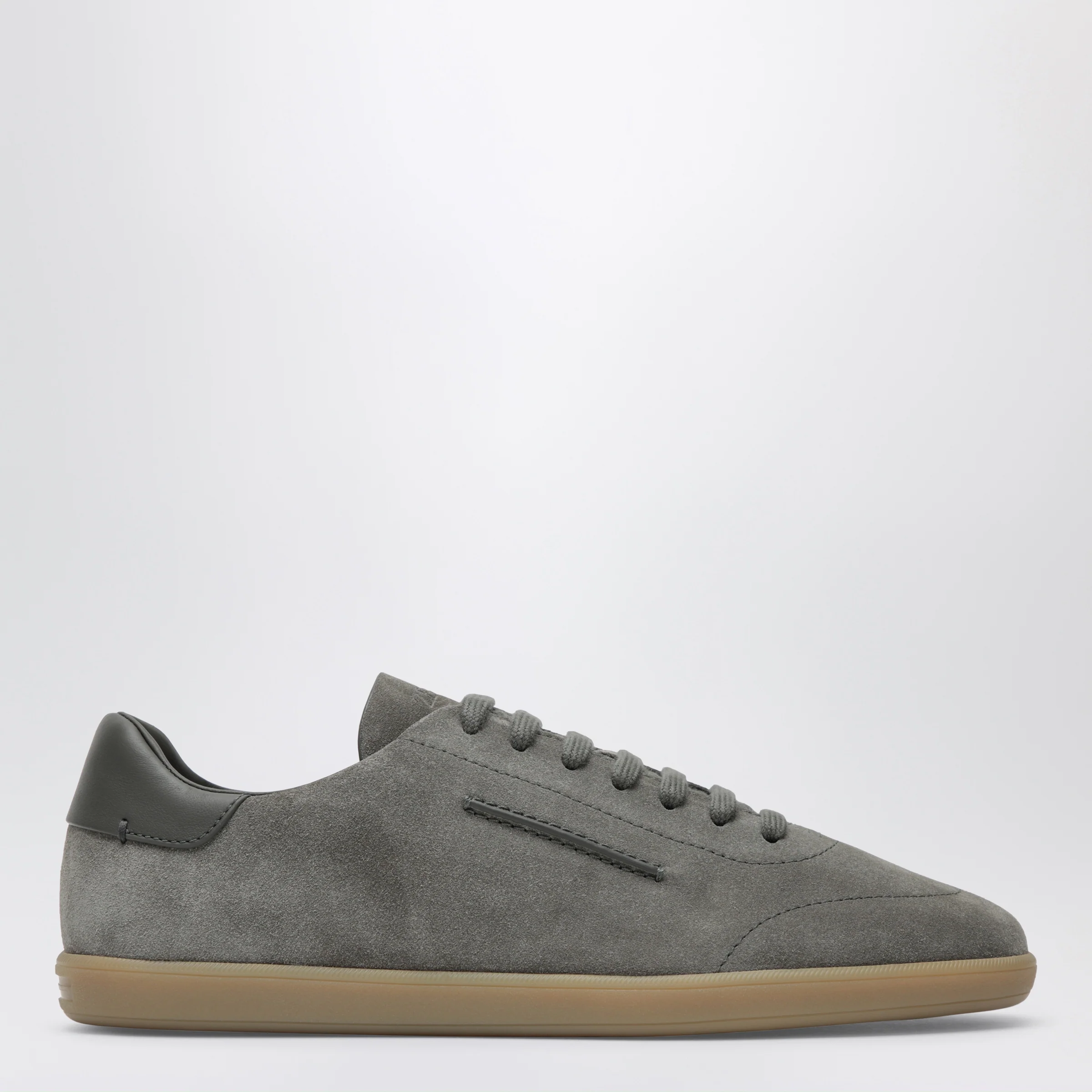 ZEGNA Grey suede sneakers