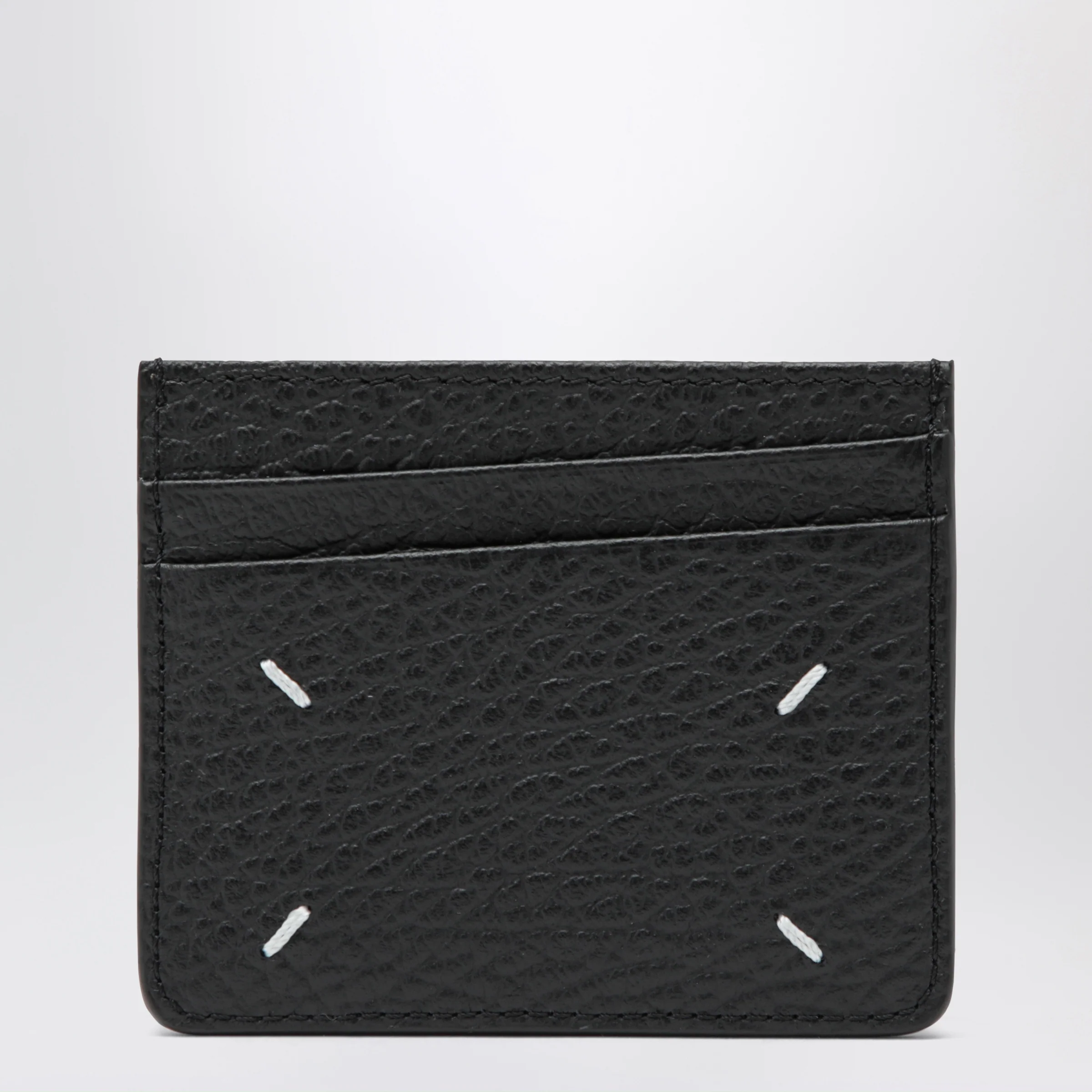 Maison Margiela Black Four Stitches calfskin card holder