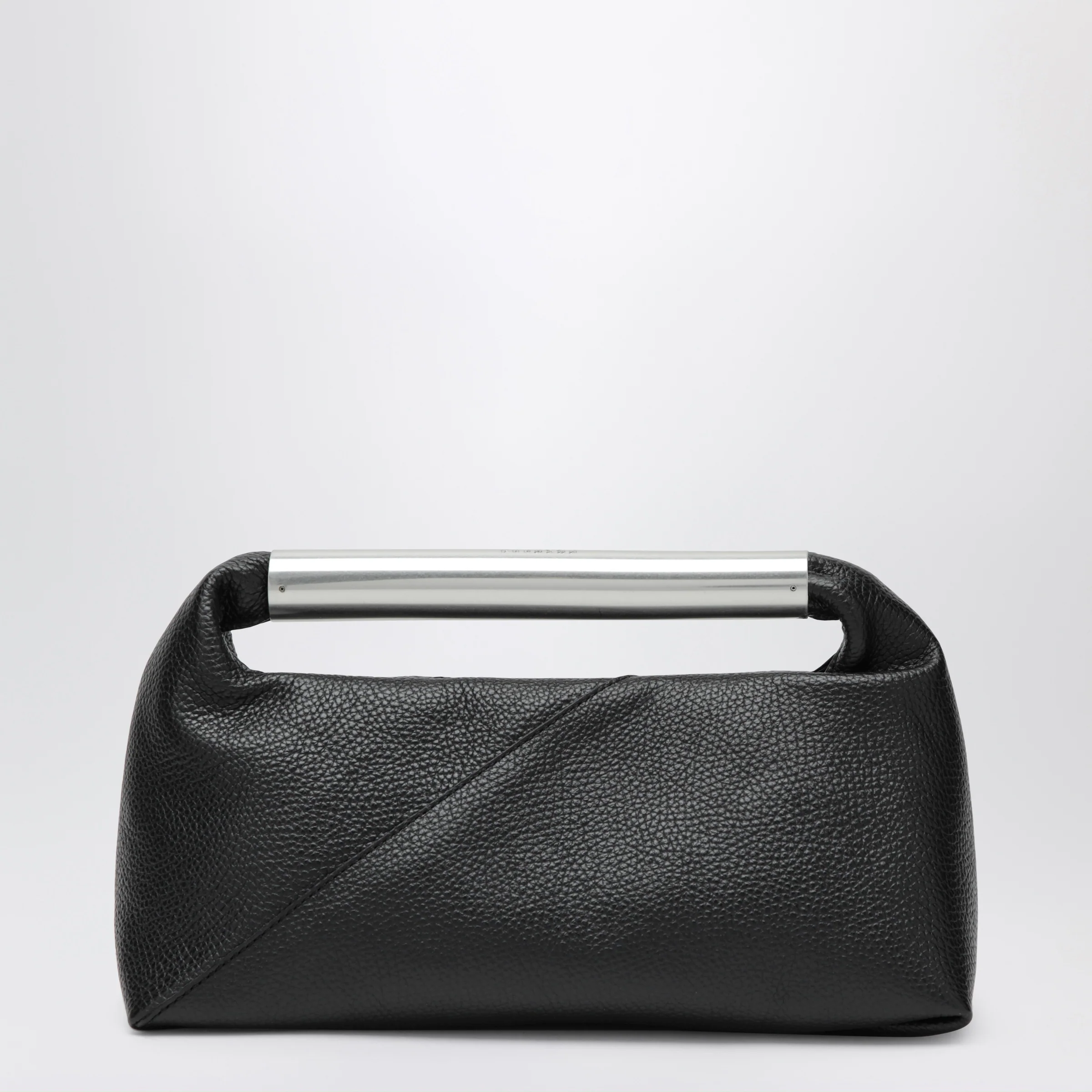 MM6 Maison Margiela Japanese Jewel Handle handbag in grained calf leather, black