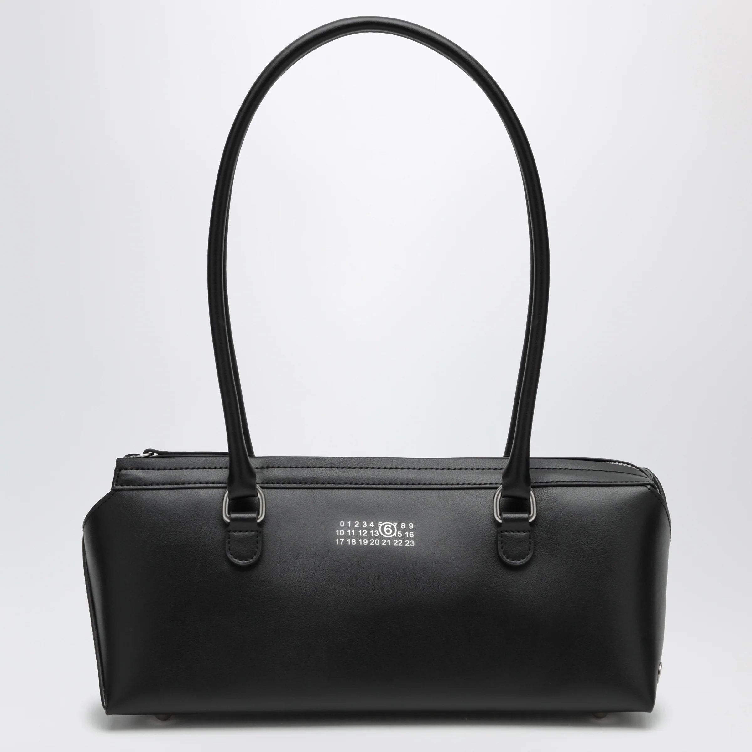 MM6 Maison Margiela Black leather Bowling bag