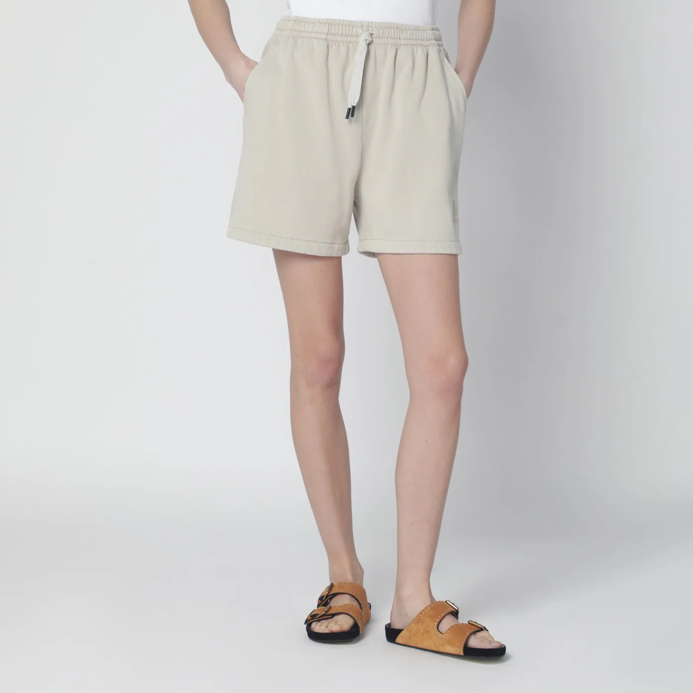 ISABEL MARANT Étoile Sand-coloured sporty Shorts