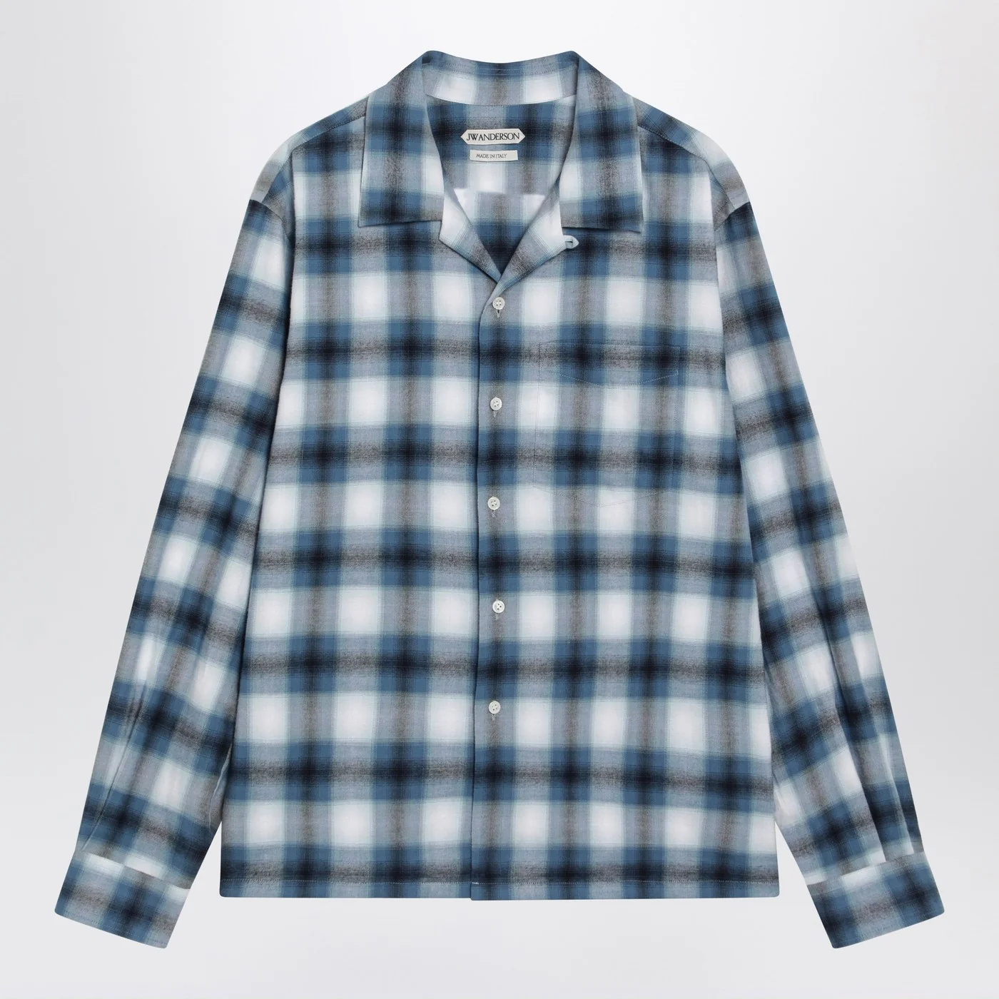 JW Anderson Blue gradient check shirt