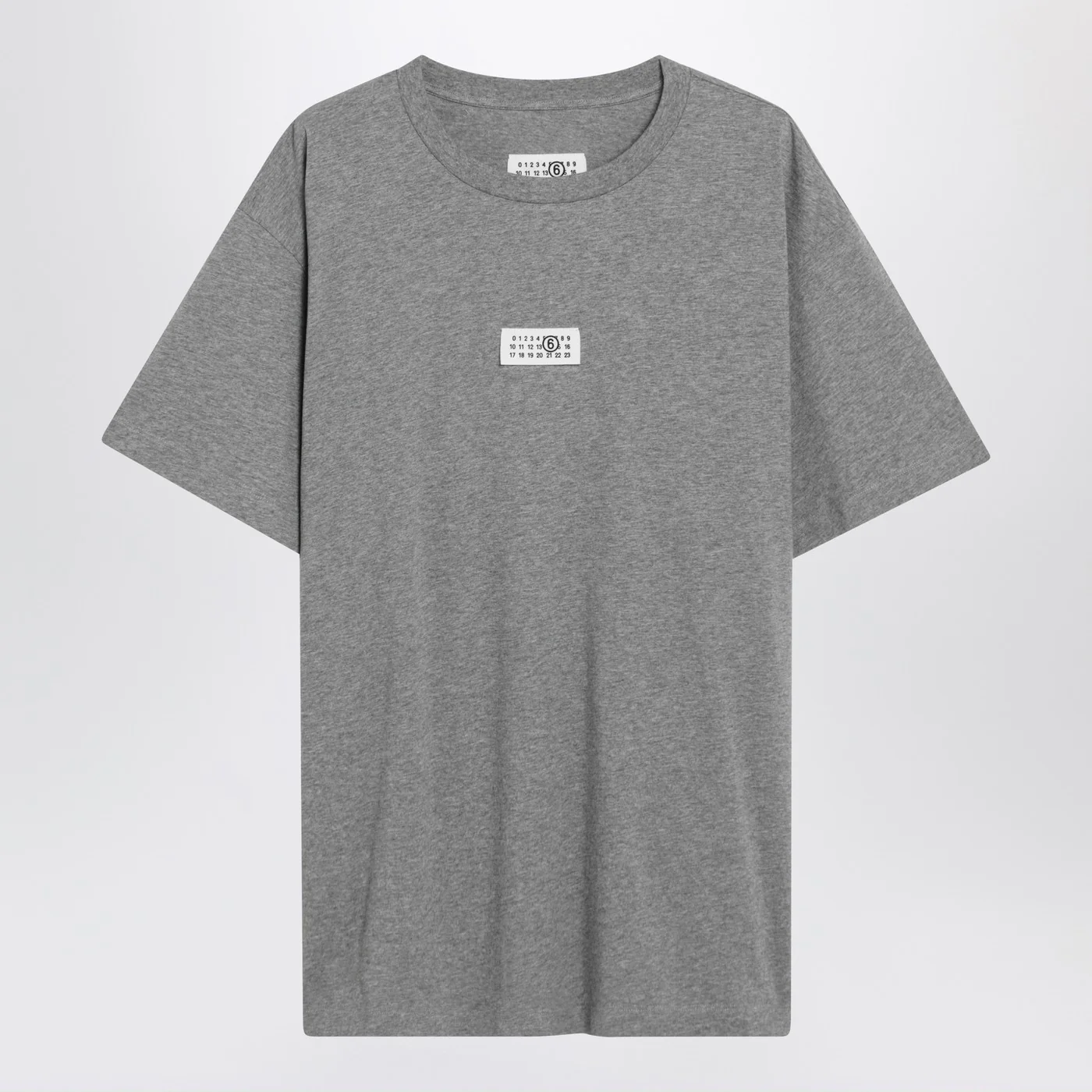 MM6 Maison Margiela Light grey T-shirt with Numeric Signature patch