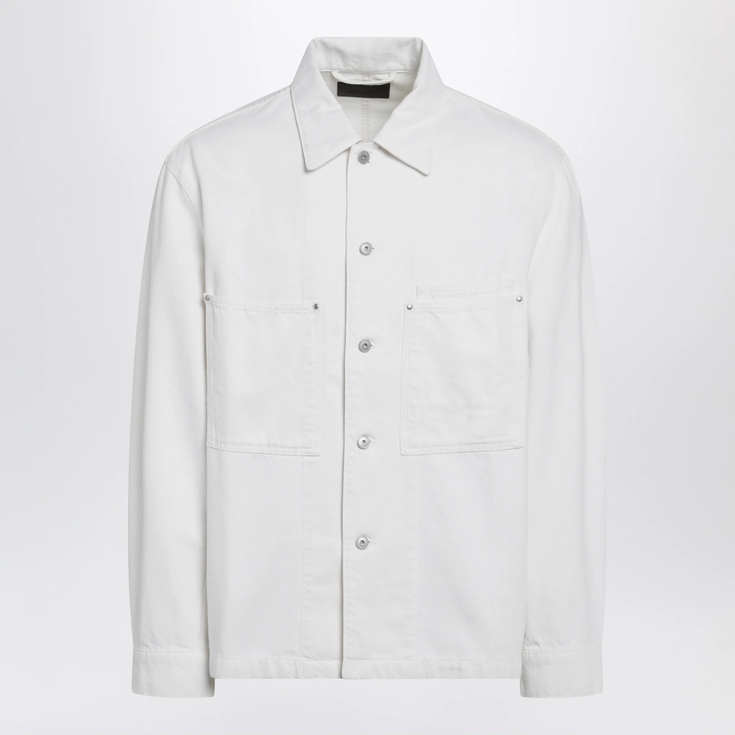 LEMAIRE White denim shirt jacket