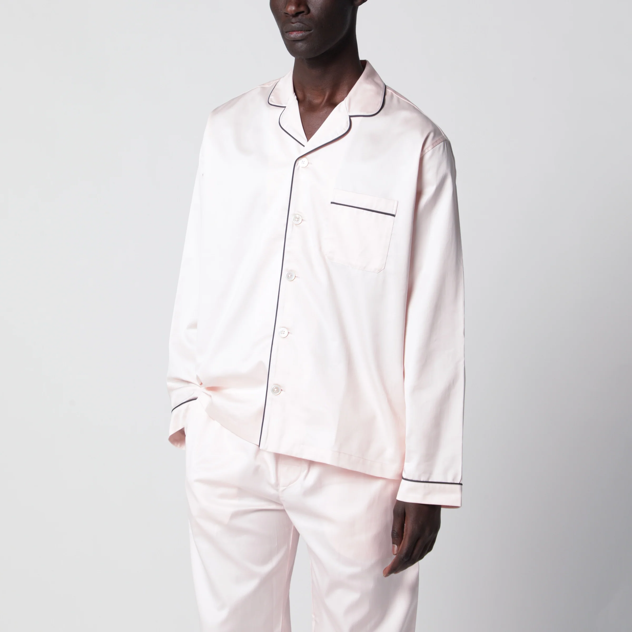 Tekla Light pink pajama shirt