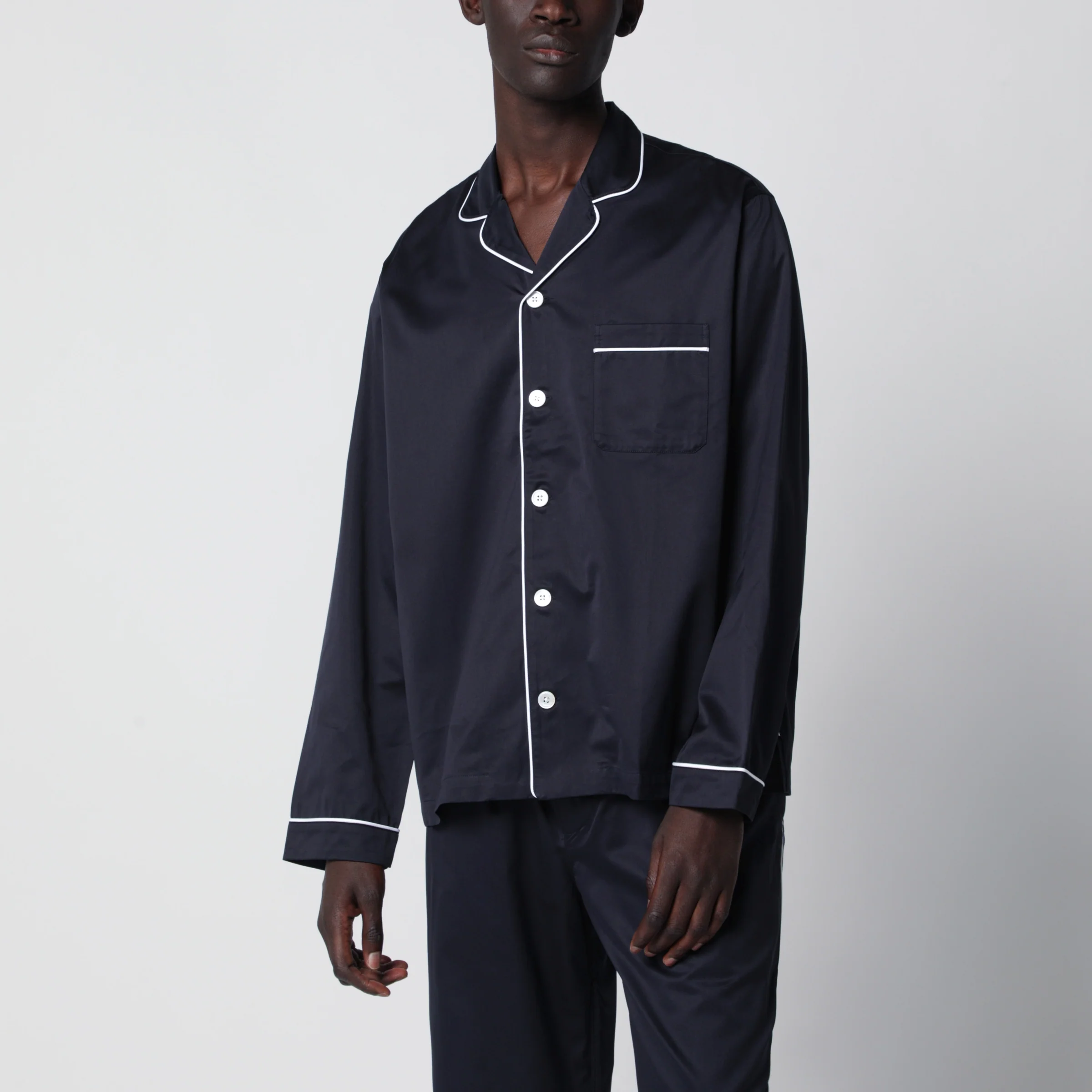 Tekla Blue pajama shirt