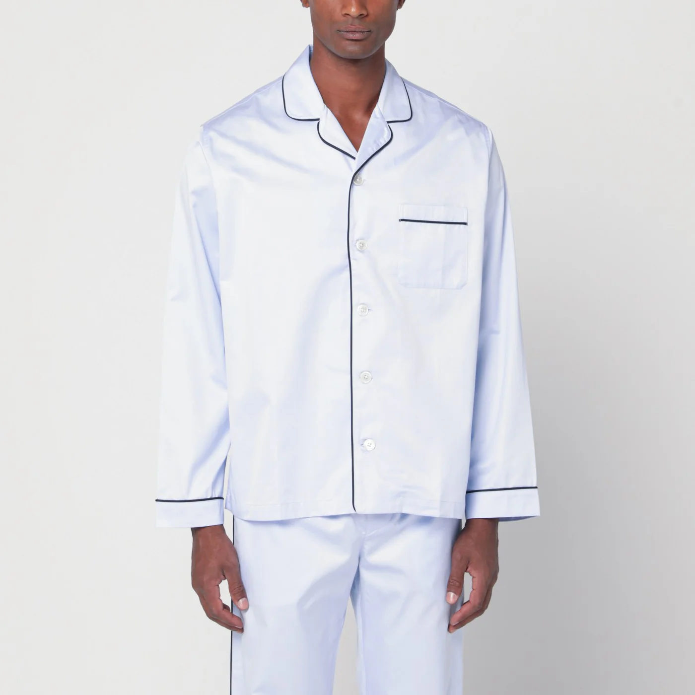 Tekla Light blue pyjama shirt
