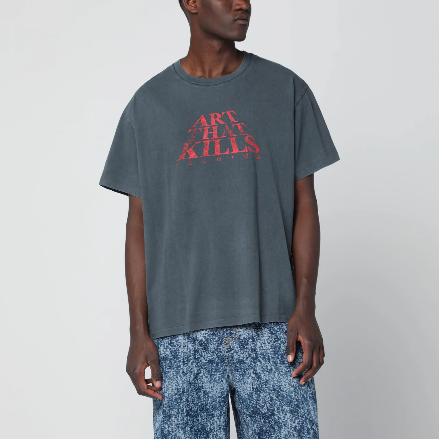 Gallery Dept. Black The Force Logo vintage-effect T-shirt