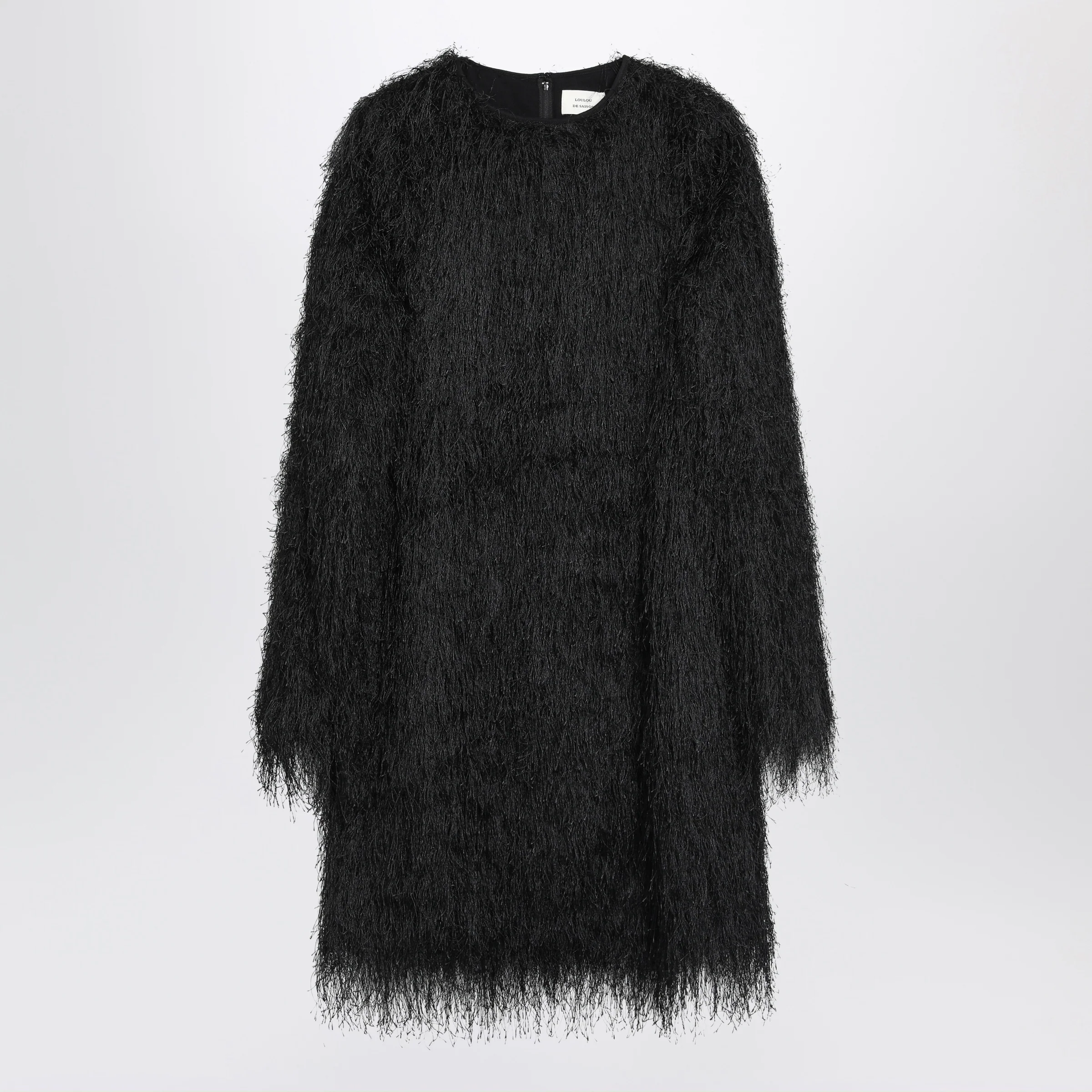 LouLou De Saison Black Tina fringed dress