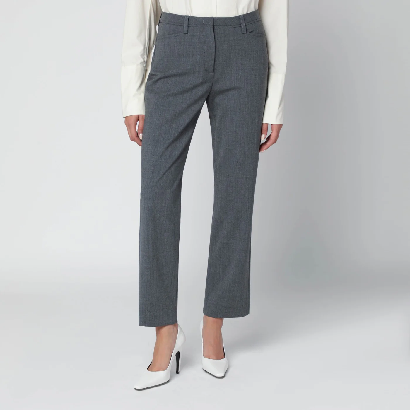 TheLatest Grey wool-blend trousers