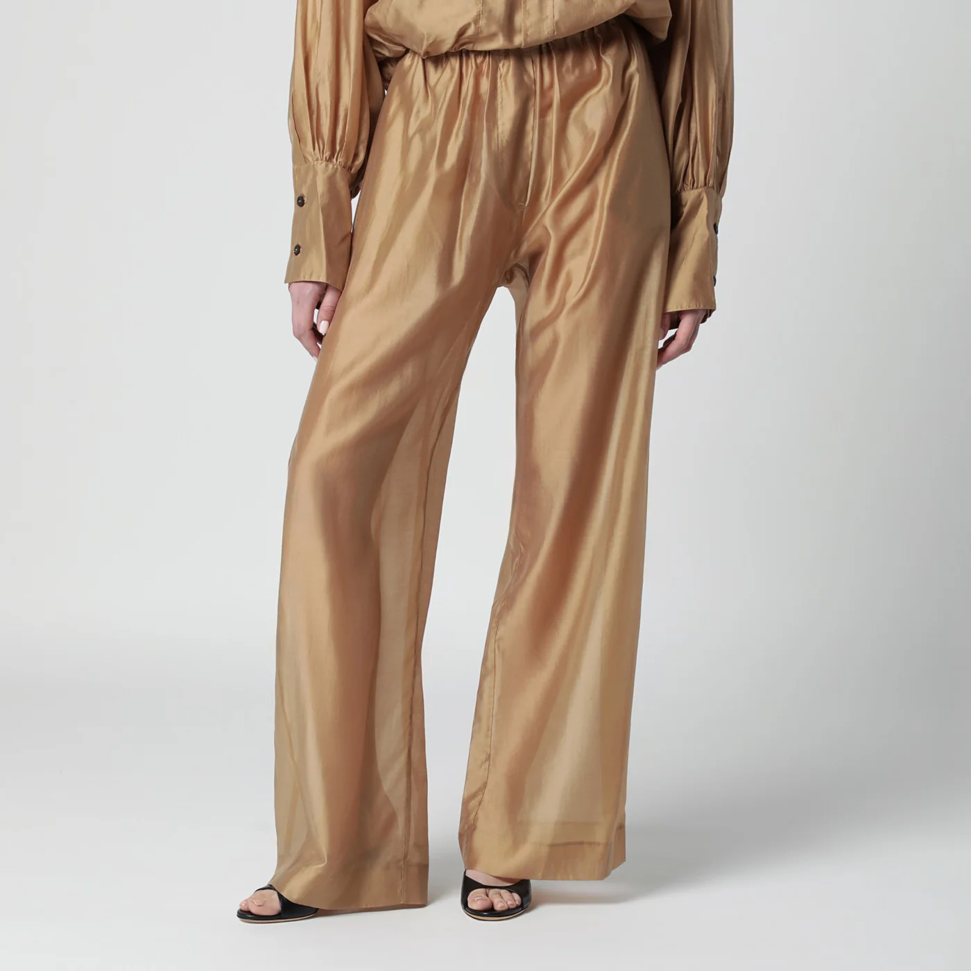 TheLatest Nude lightweight muslin Dora trousers