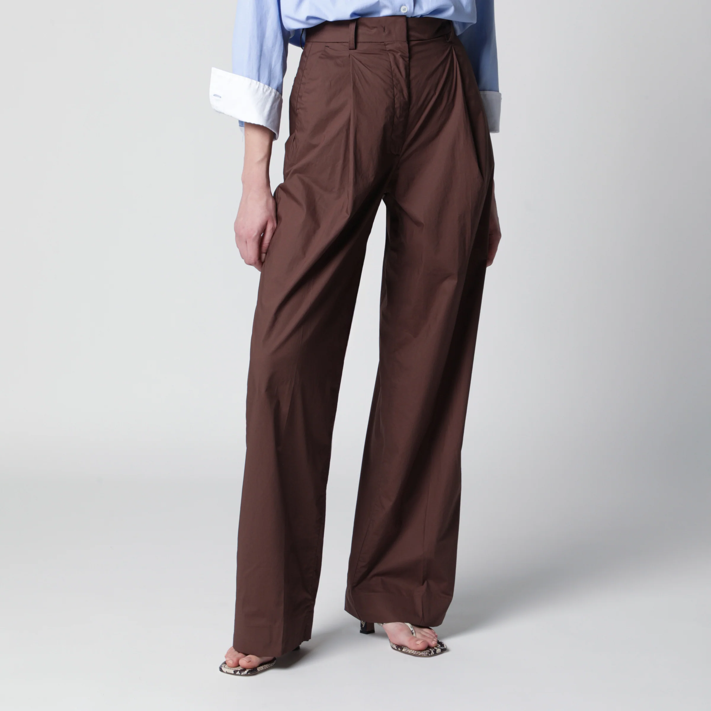 TheLatest Brown cotton trousers