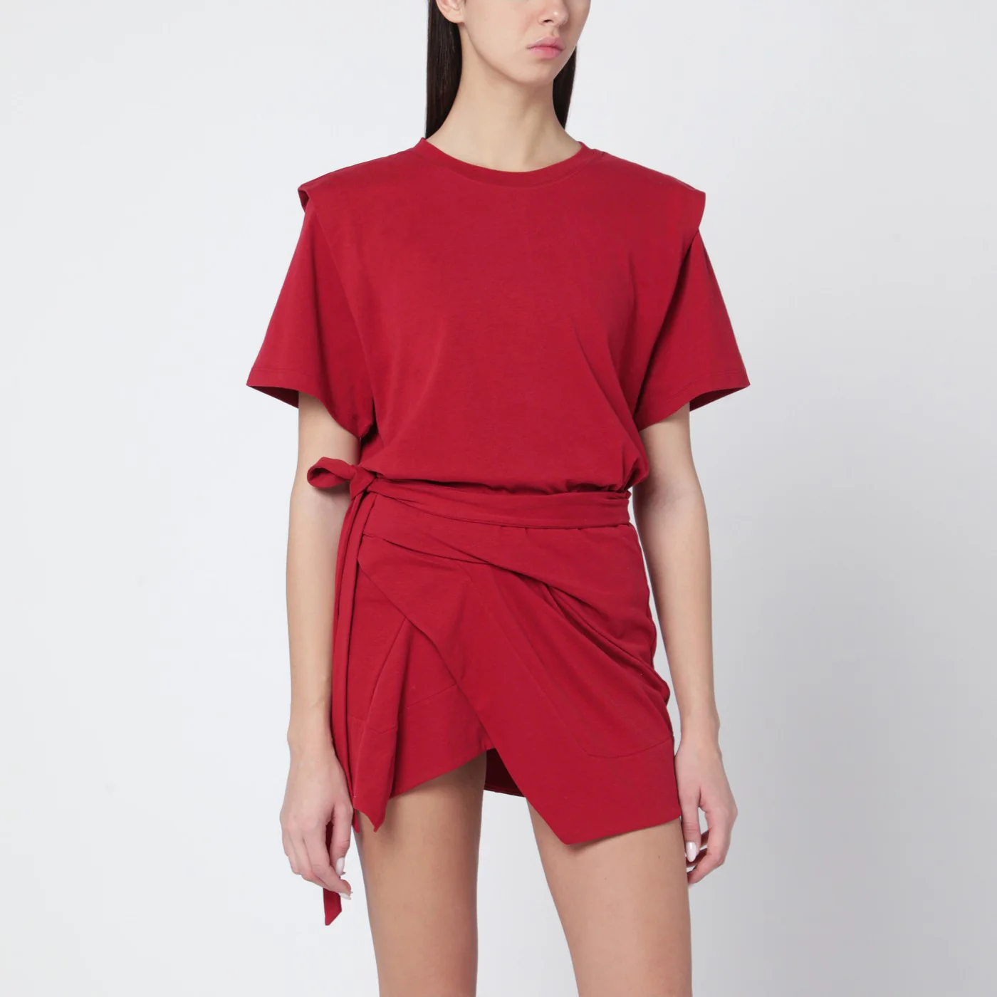 ISABEL MARANT Cherry-coloured Zelitos cotton T-shirt