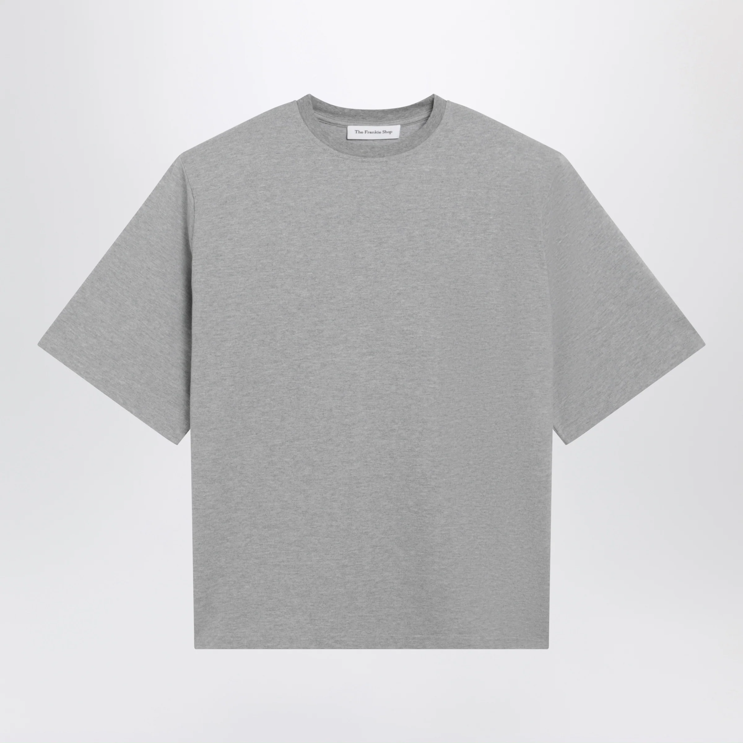The Frankie Shop Grey melange Hugo T-shirt with padded shoulders