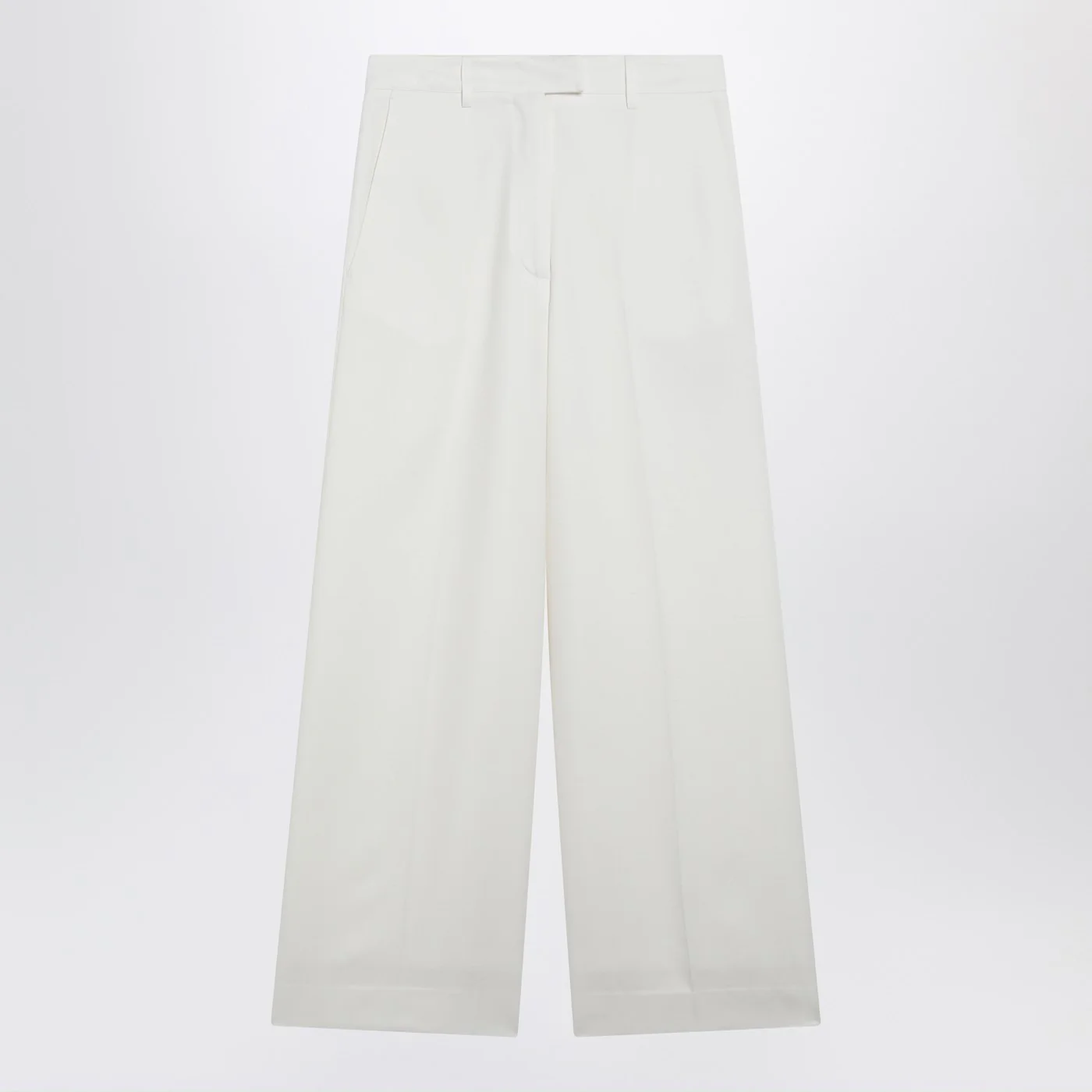 The Frankie Shop Brickell white wool-blend trousers