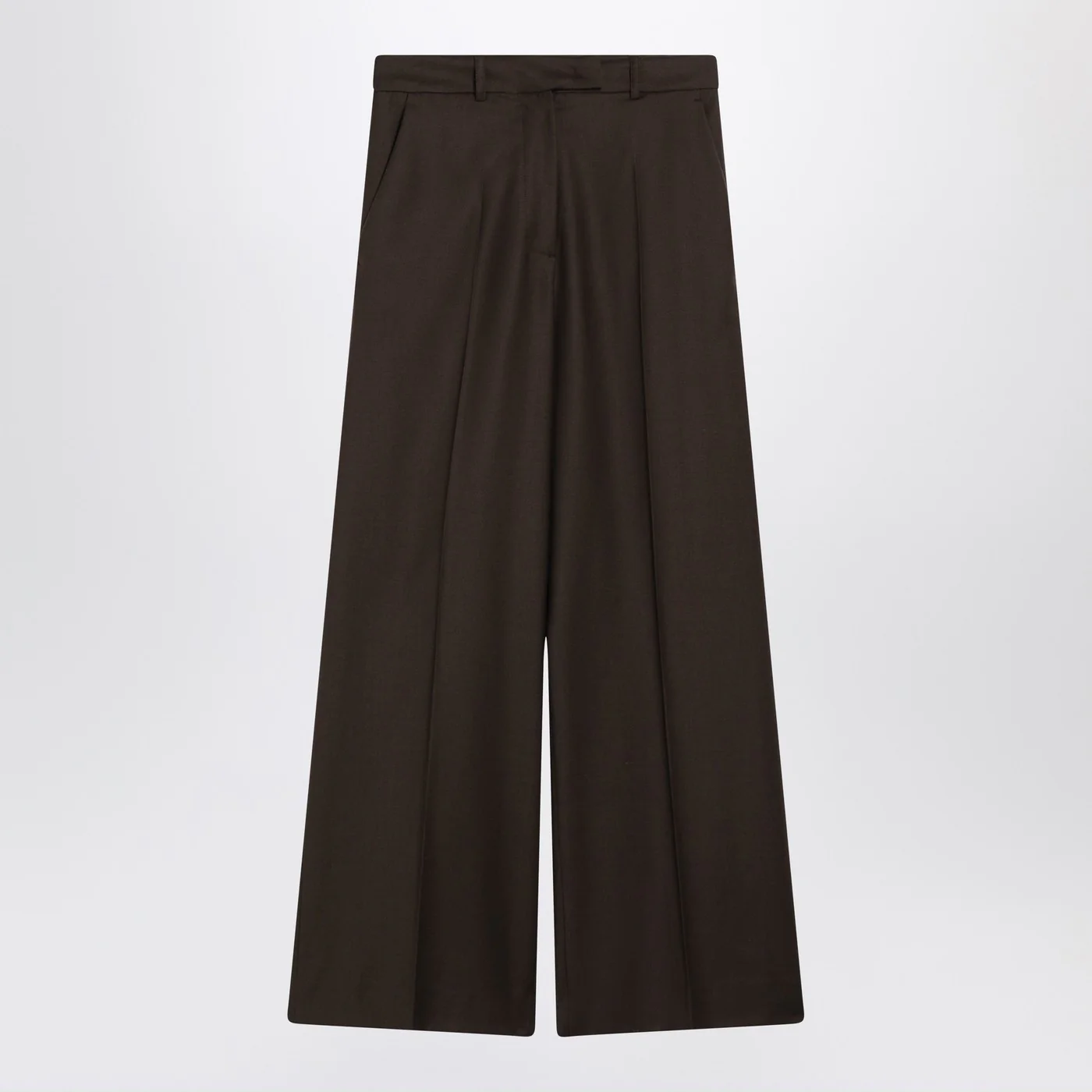 The Frankie Shop Brown Brickell flannel trousers