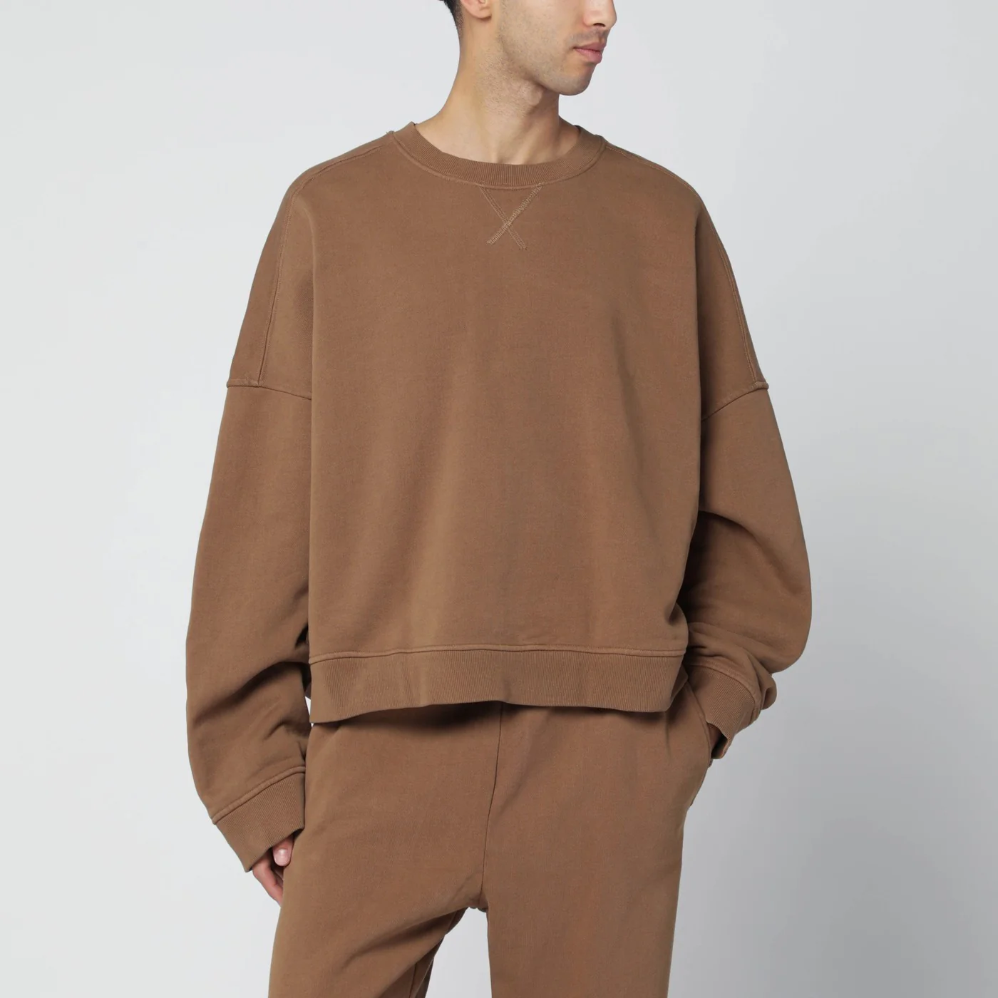 Entire Studios Brown cotton crewneck sweatshirt