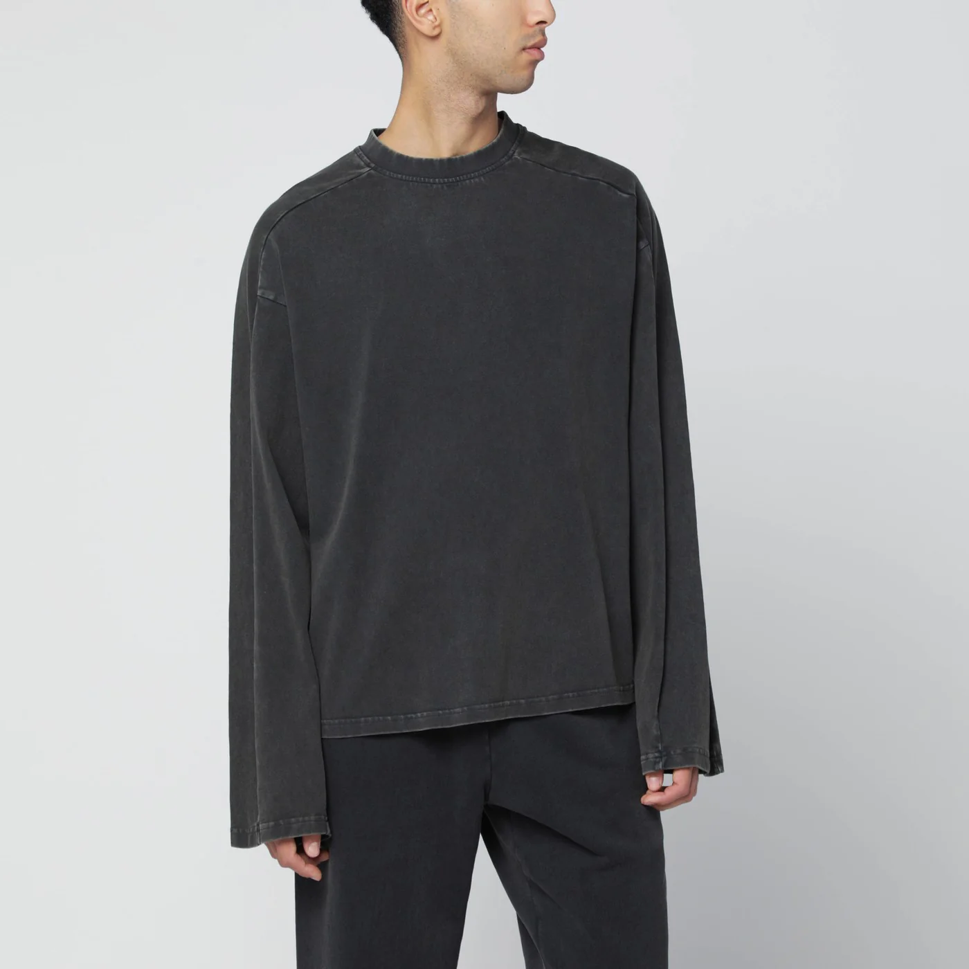 Entire Studios Black washed long-sleeve top