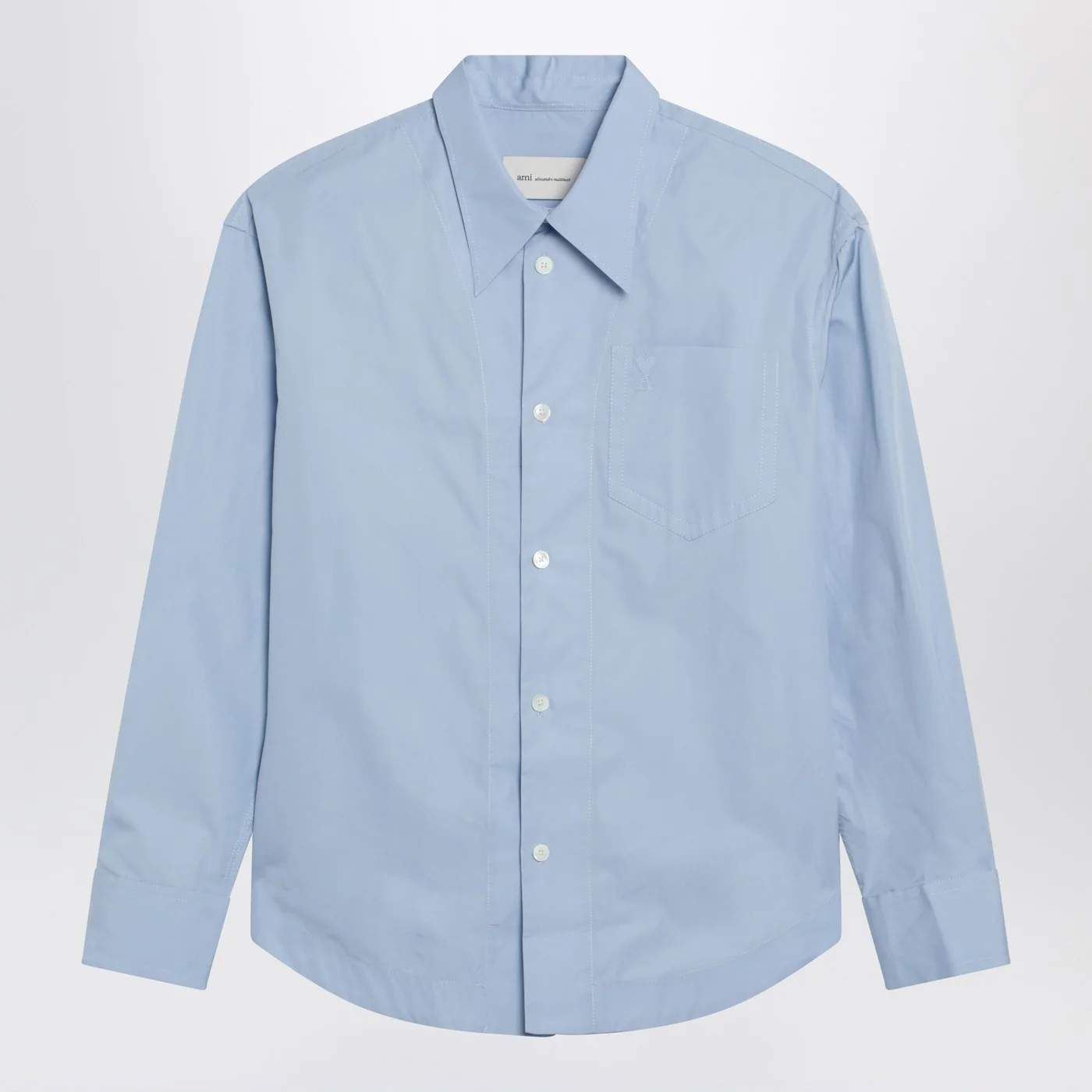 Ami Paris Ami De Coeur light blue shirt