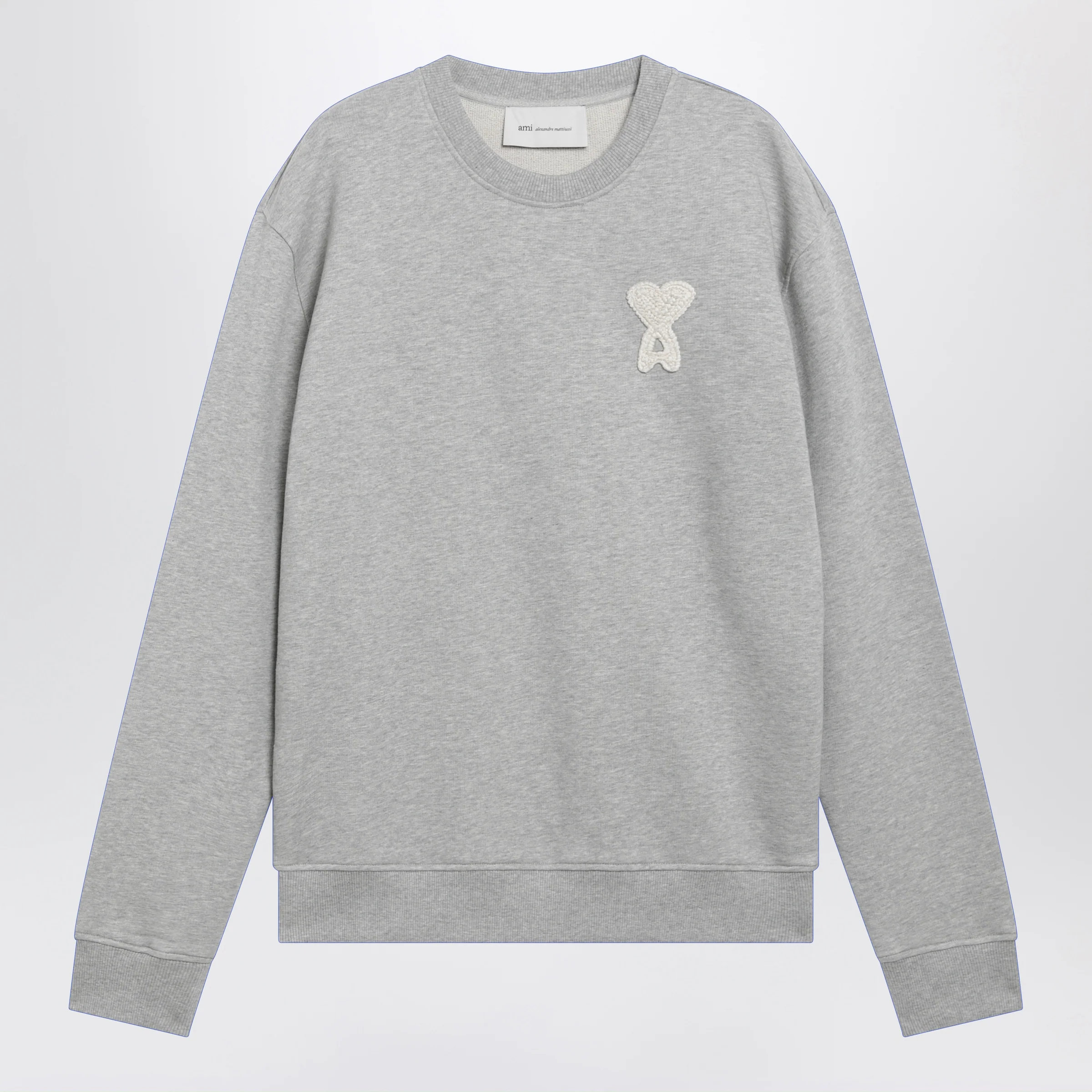 Ami Paris Grey Ami de Coeur cotton sweatshirt