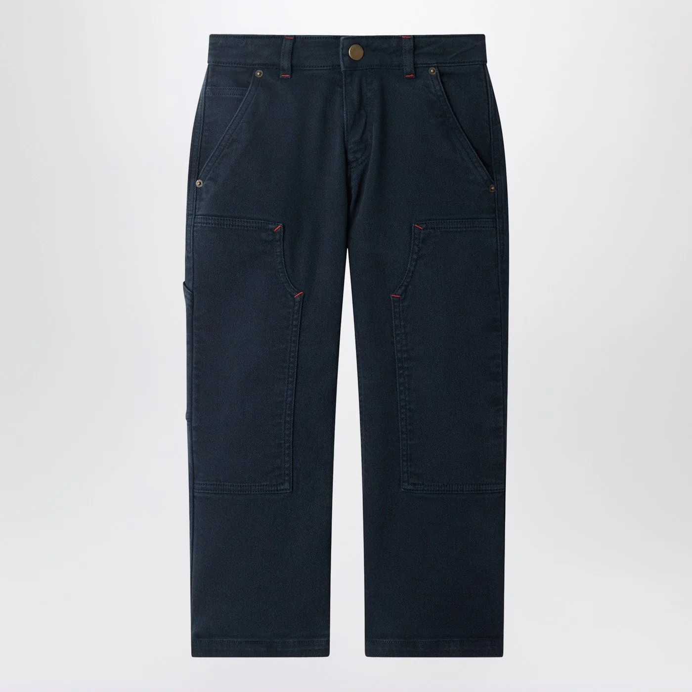 Bonpoint Ewann navy blue cotton trousers