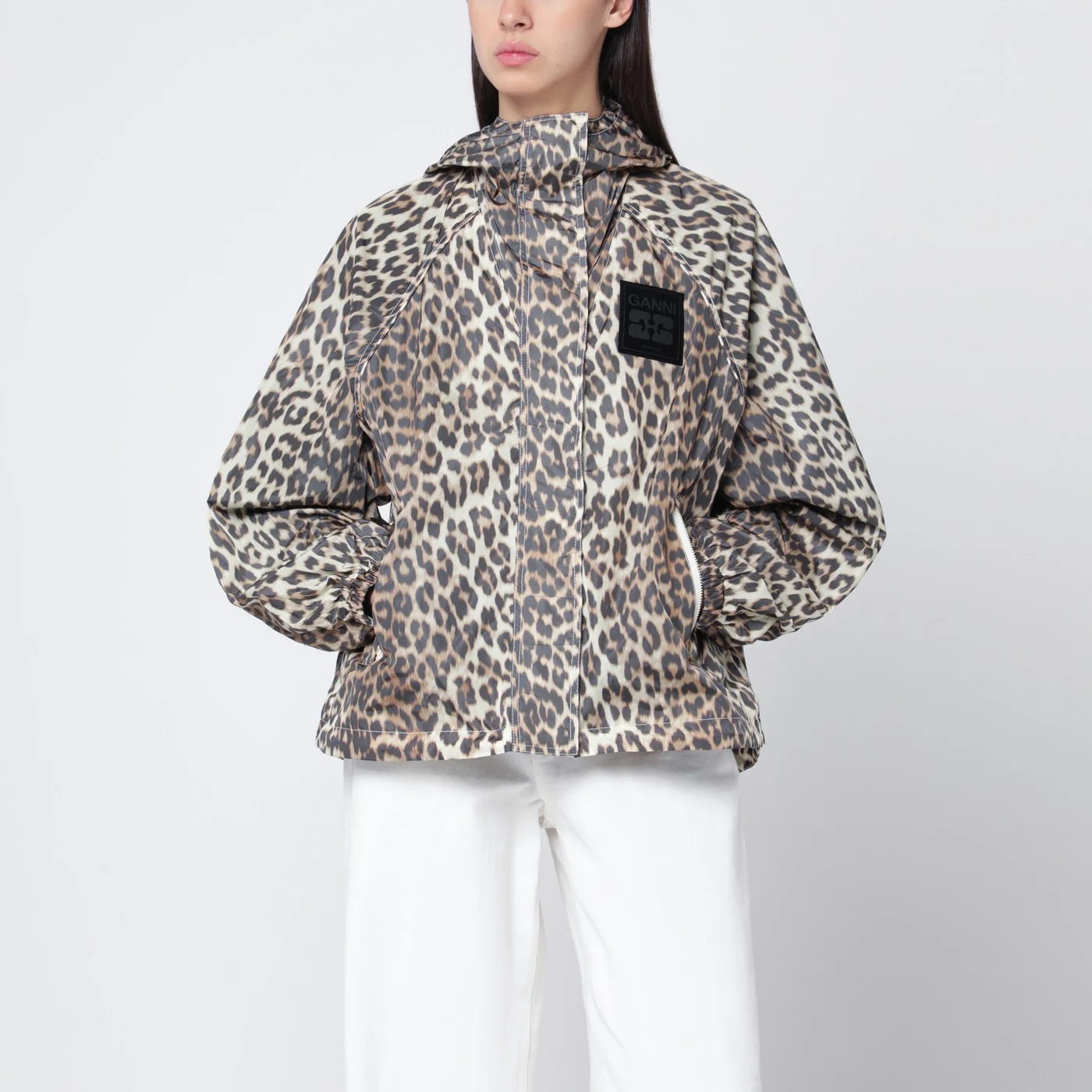 GANNI Jacket with leopard prin