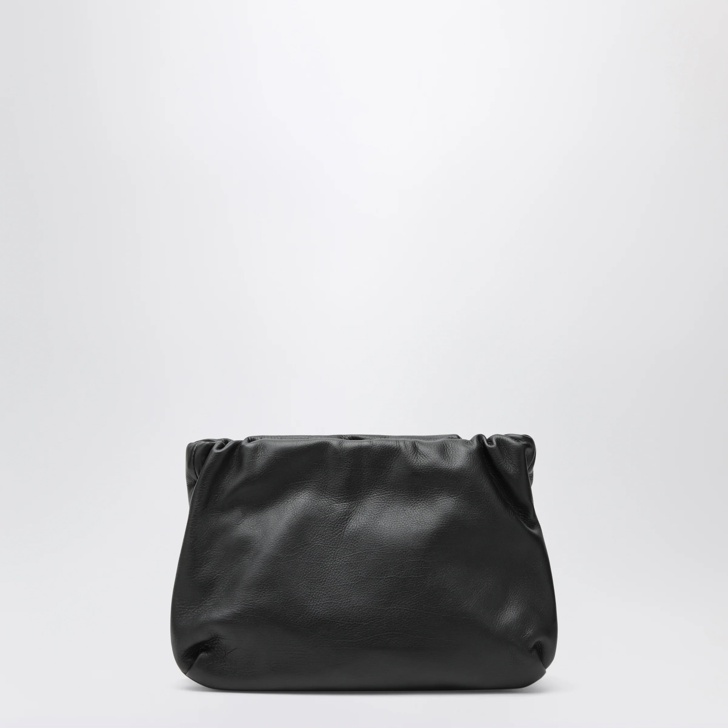 The Row 90's calf leather bag in black