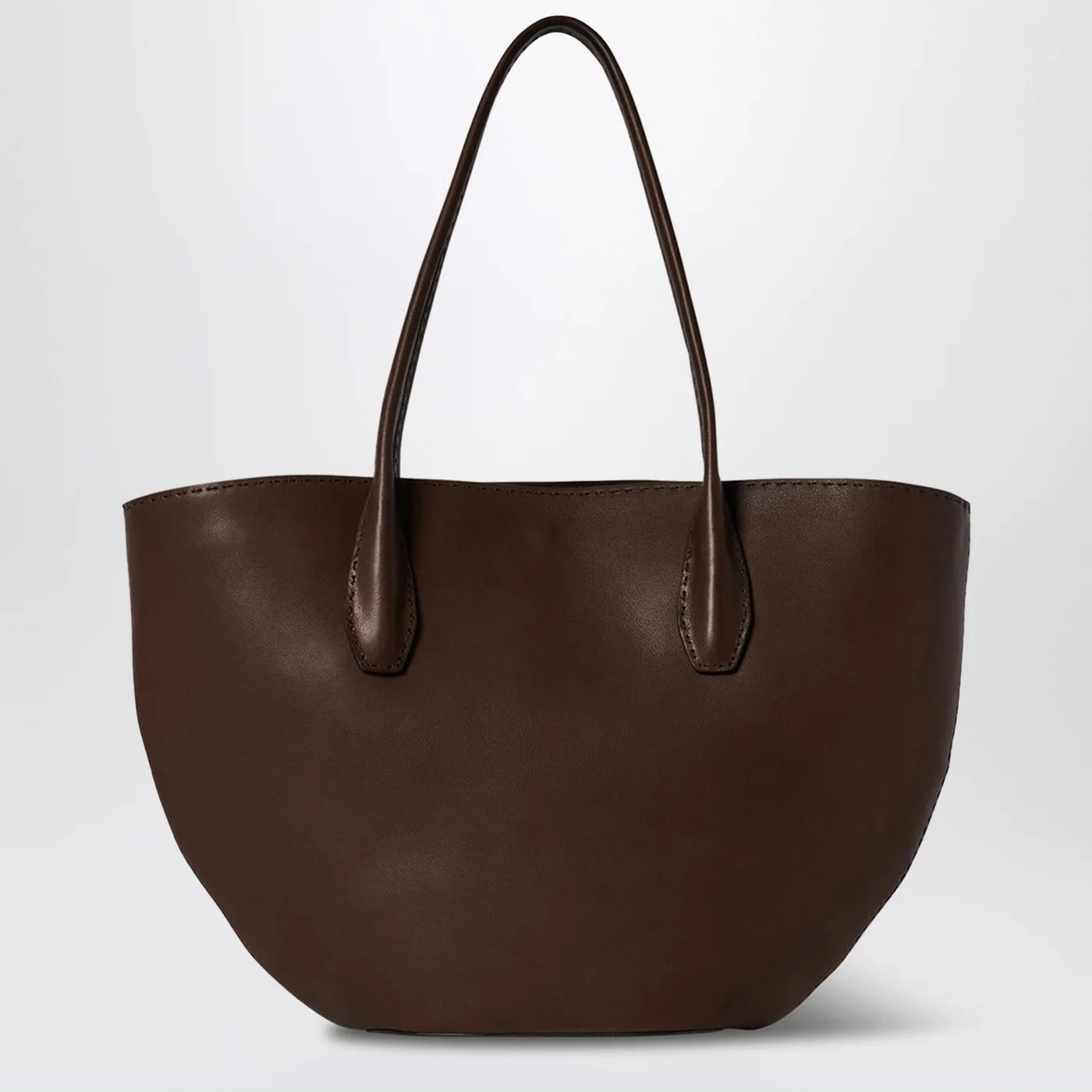 The Row Brown Alger tote bag in leather
