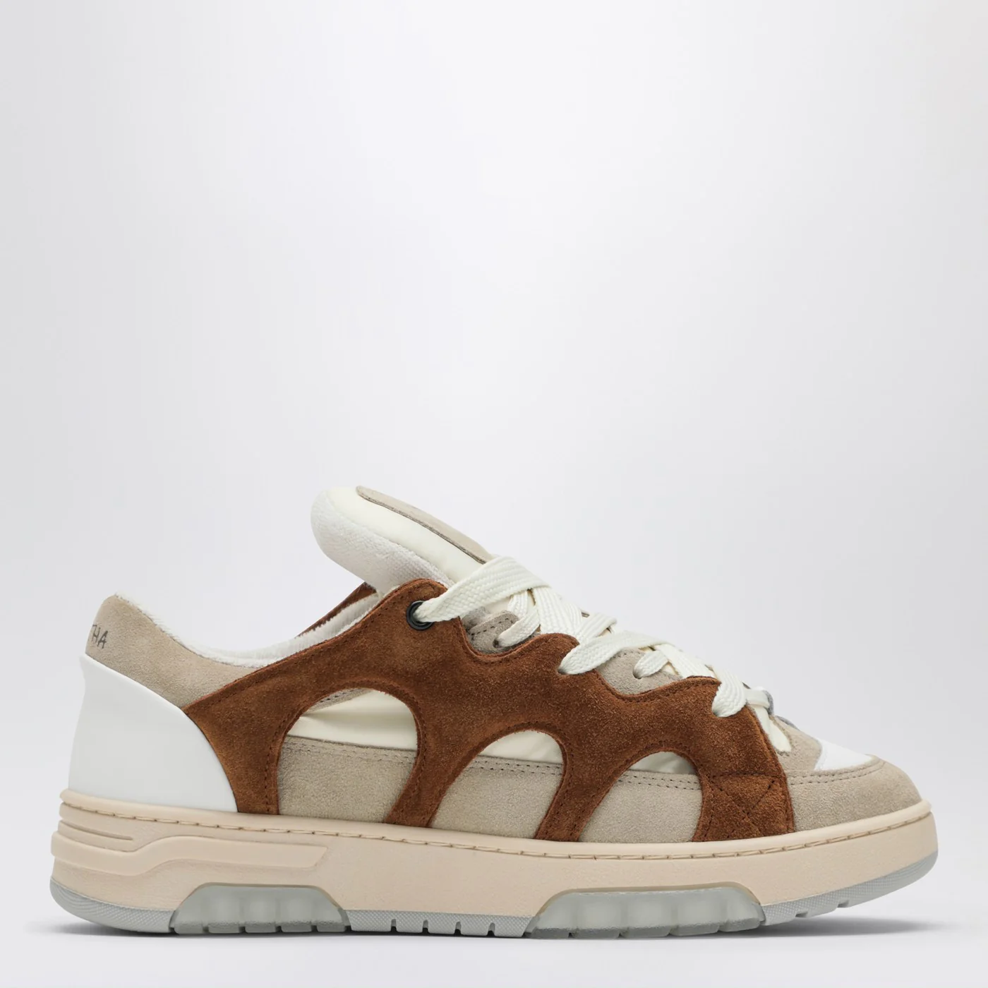 Santha Cream/brown mesh and suede Model 1 Sneakers